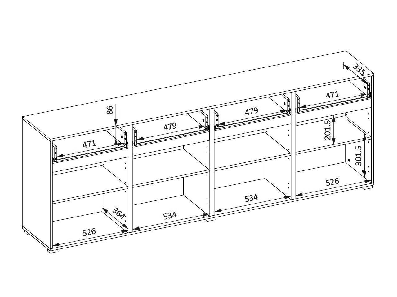 Kommode Alfere 100 (Lilla)