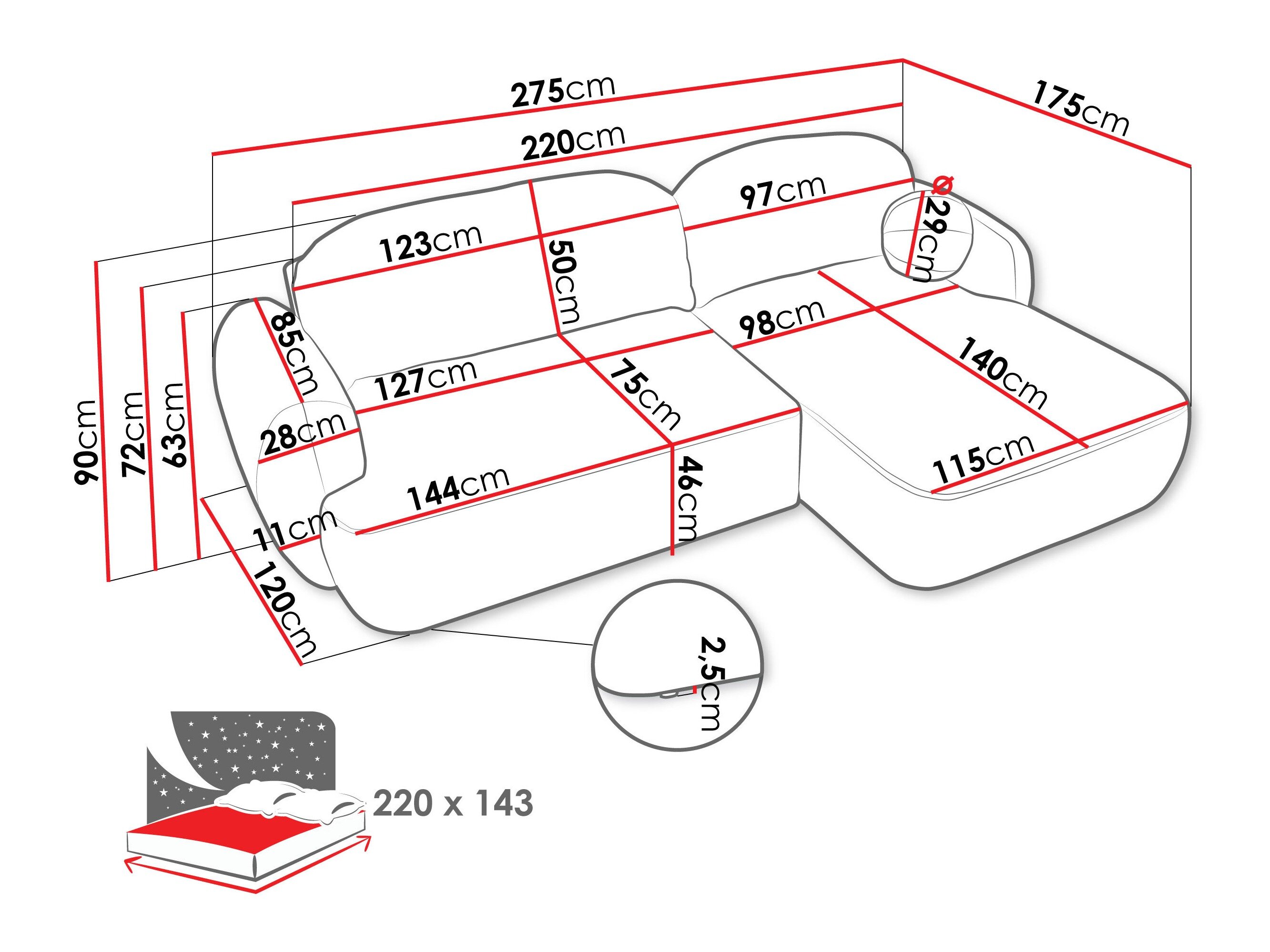 Hjørnesofa TrendyNest 110 (Now Or Never 18)