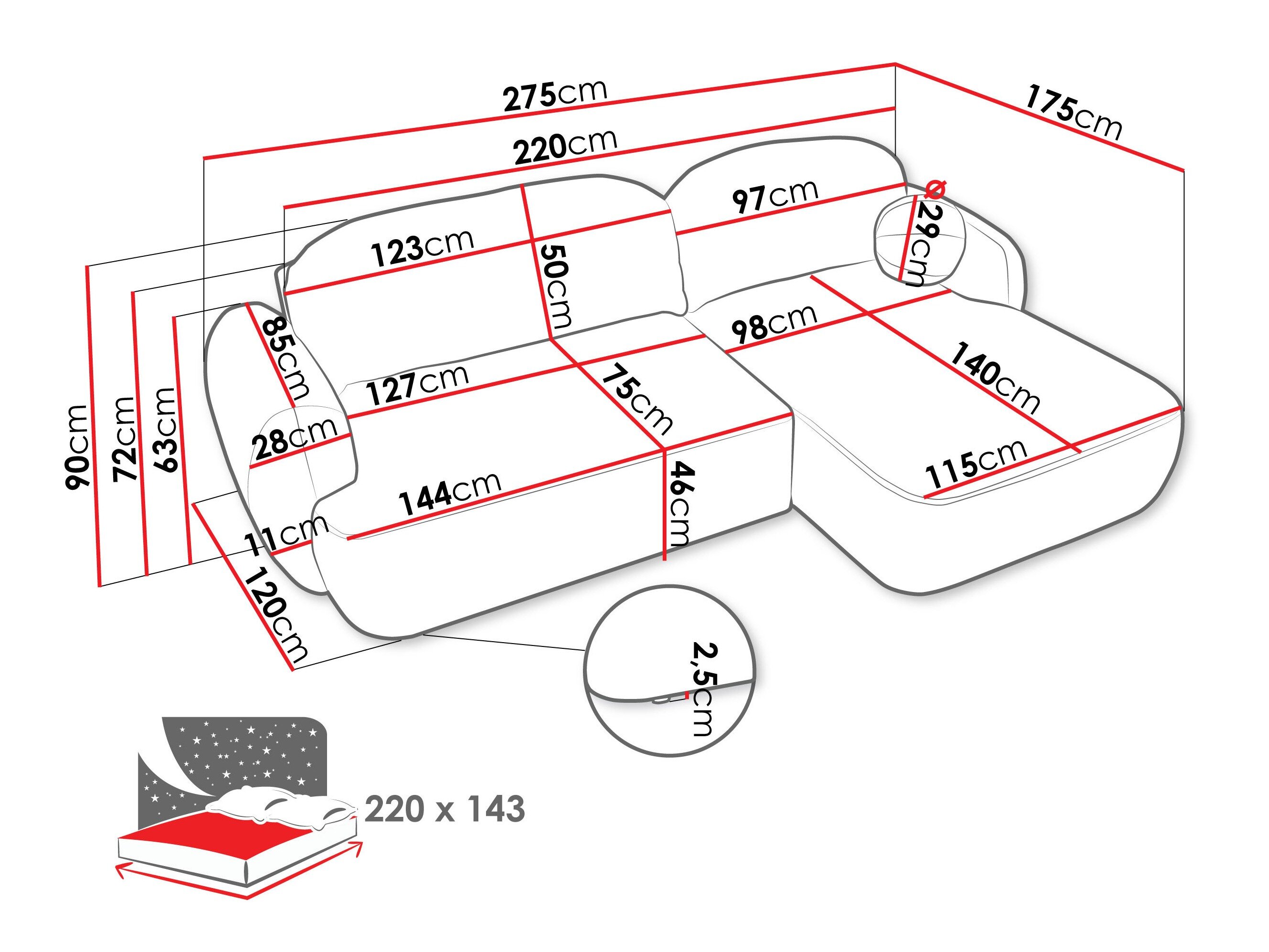 Hjørnesofa TrendyNest Ardea I (Now Or Never 16)