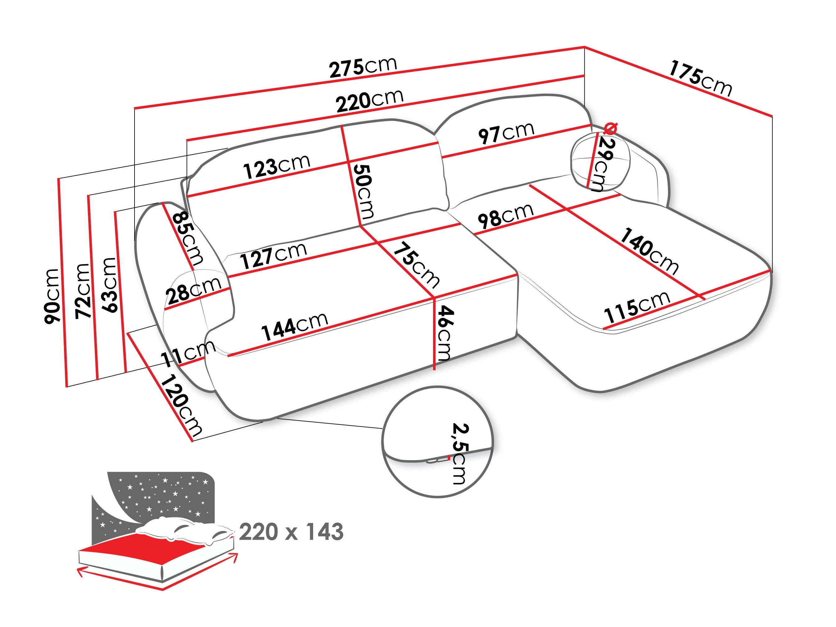 Hjørnesofa TrendyNest Ardea I (Now Or Never 18)