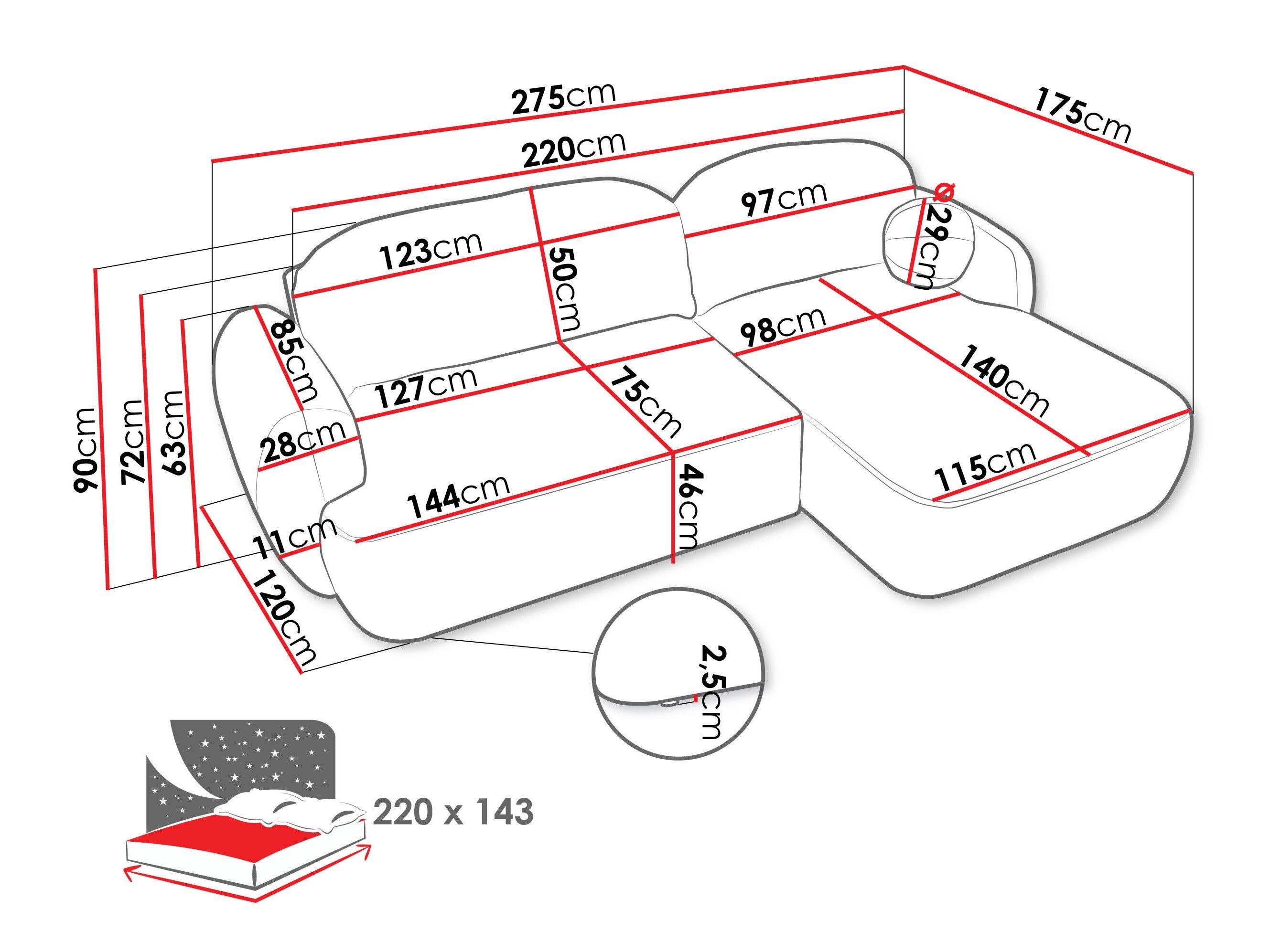 Hjørnesofa TrendyNest Ardea I (Now Or Never 92)