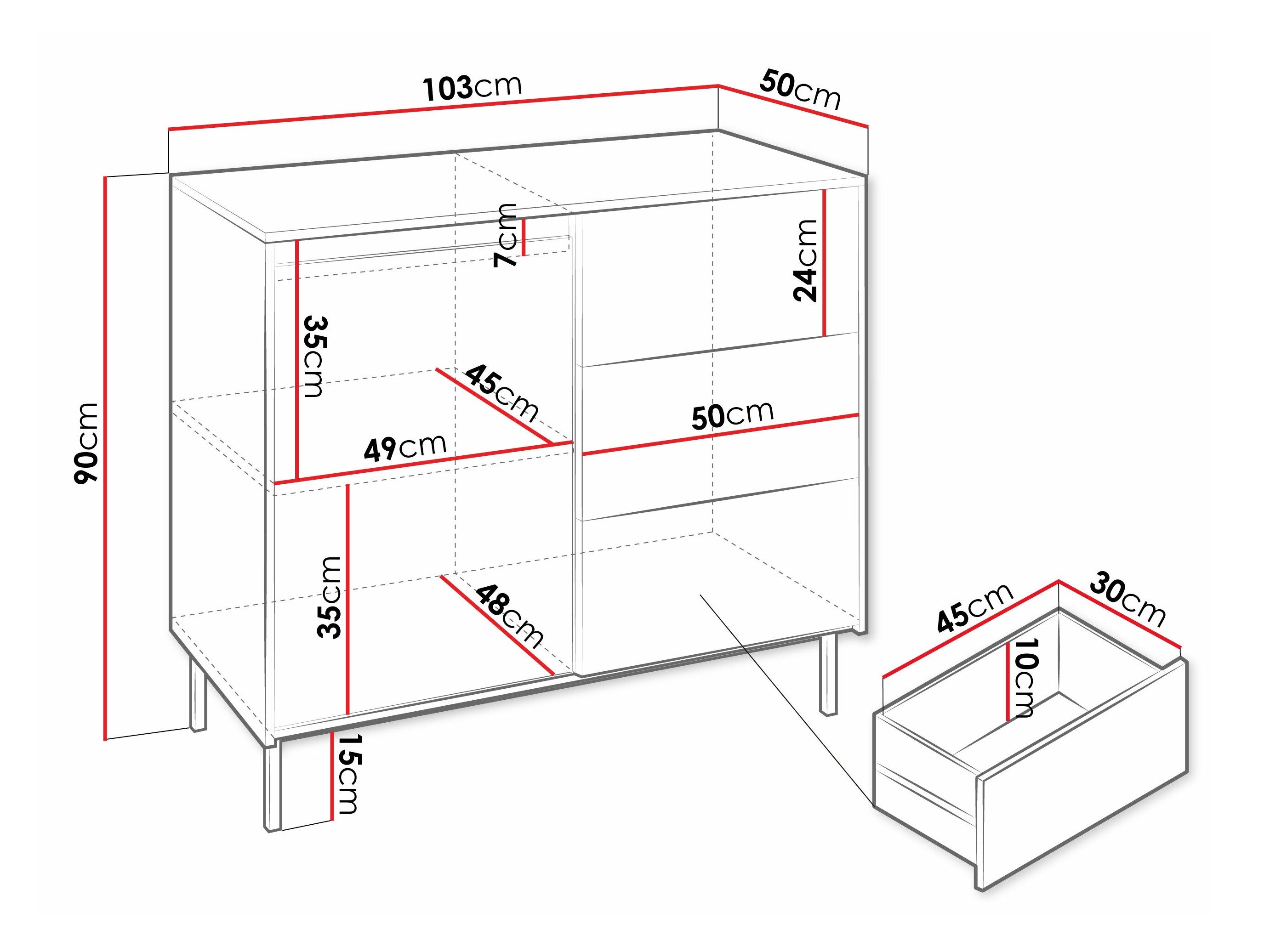 Kommode Comfivo Delruva (Sort)
