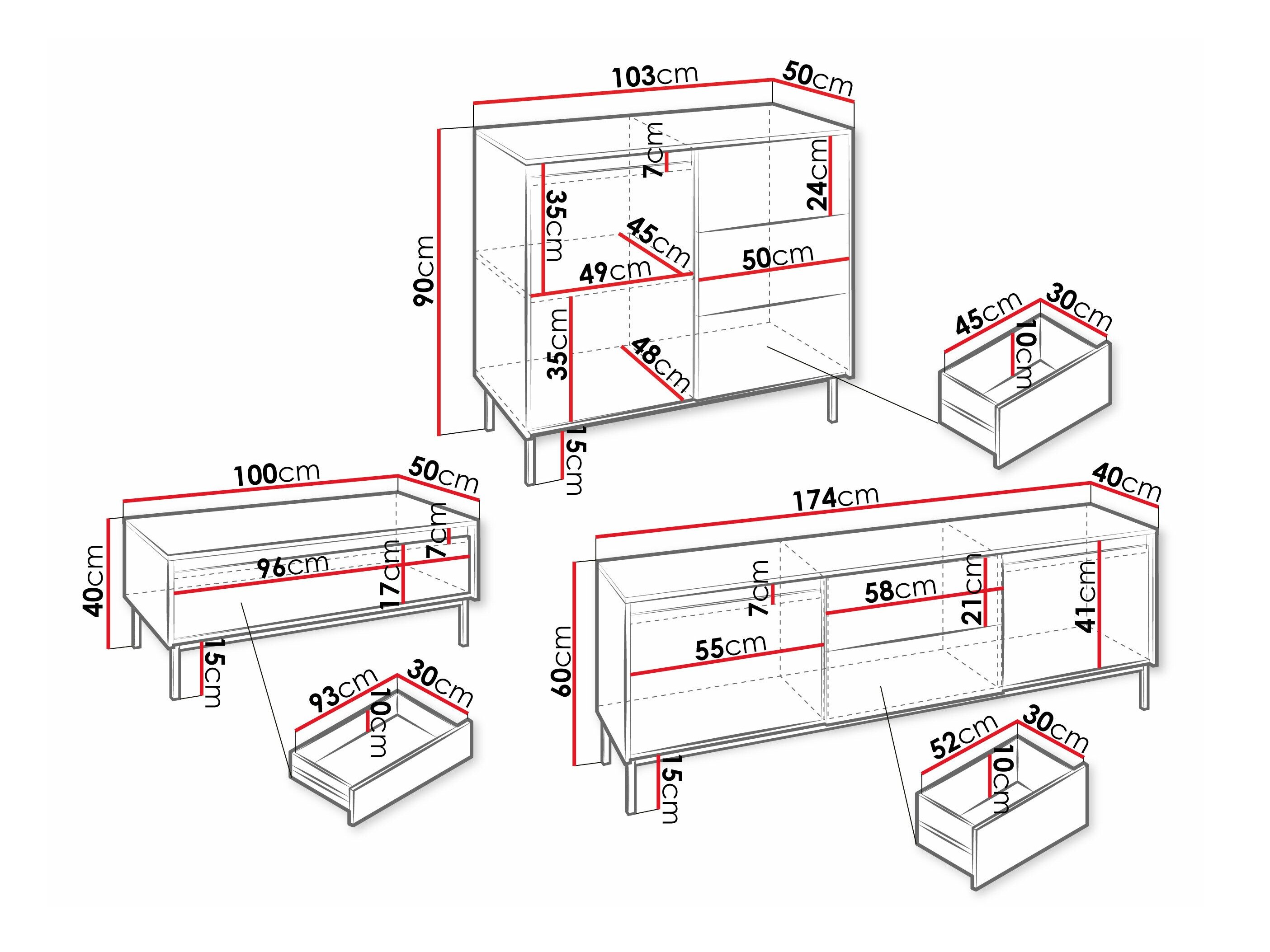 Stuemøbelsæt Comfivo Delruva 106 (Sort)