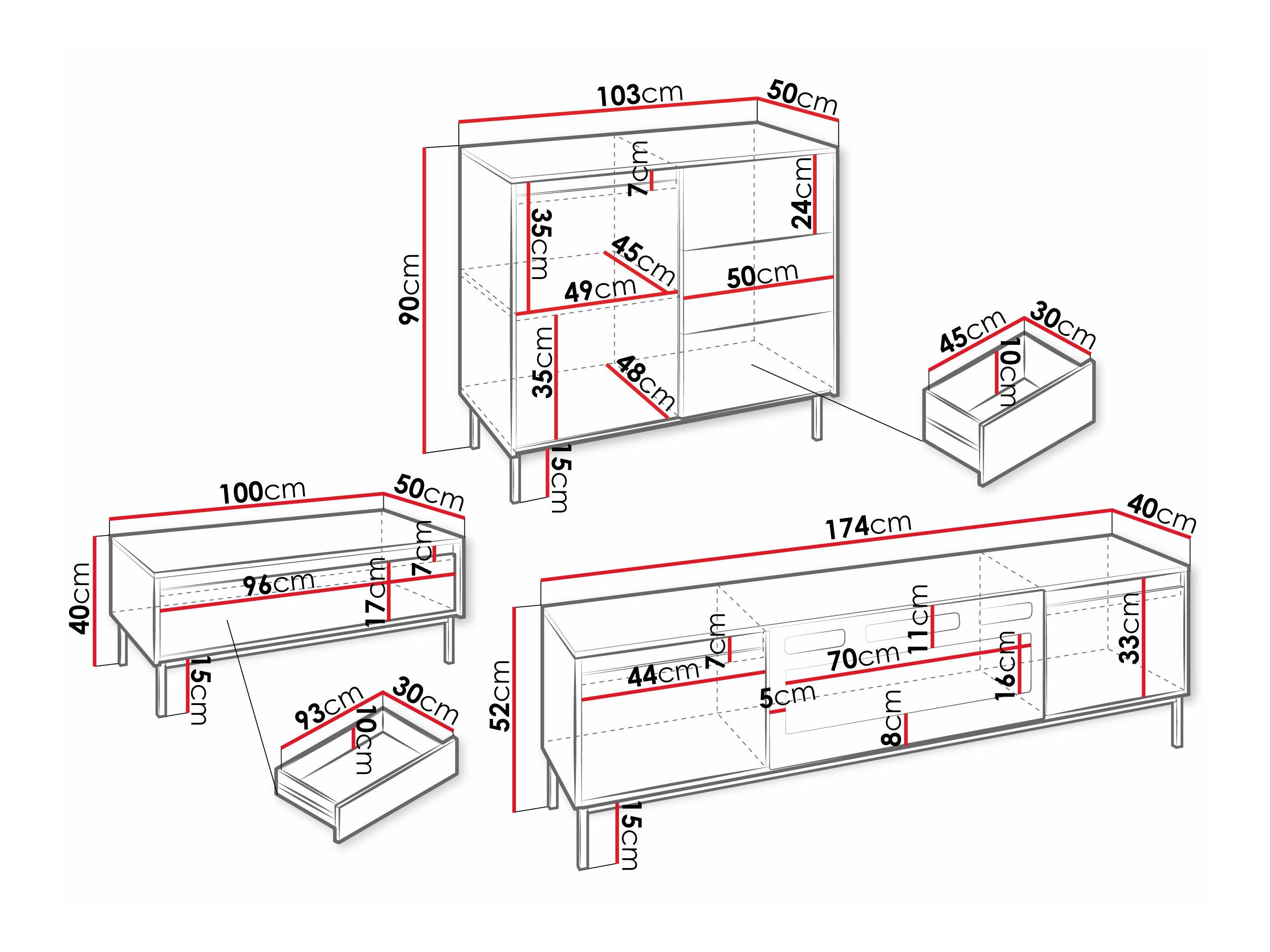 Stuemøbelsæt Comfivo Delruva 110 (Sort)