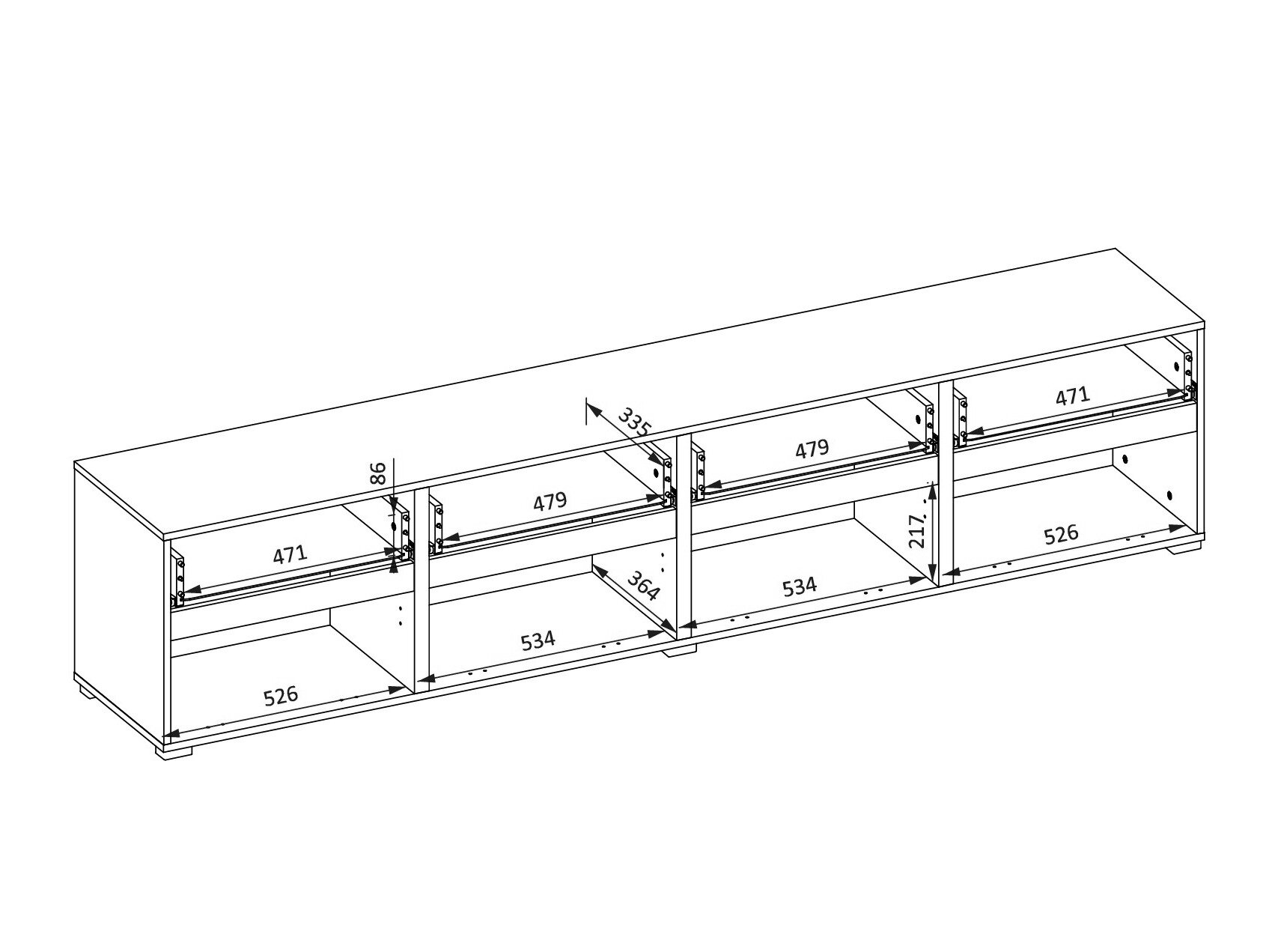 TV-bord Alfere 101 (Sort)