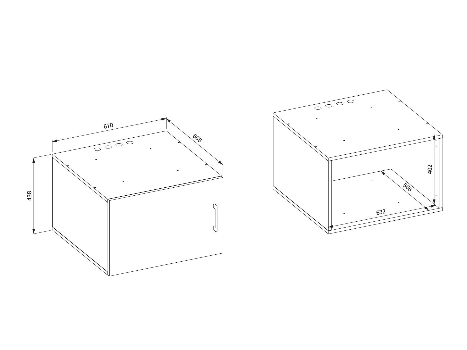 Vægmonteret badeværelsesskab Novdele 104 (Kashmir)
