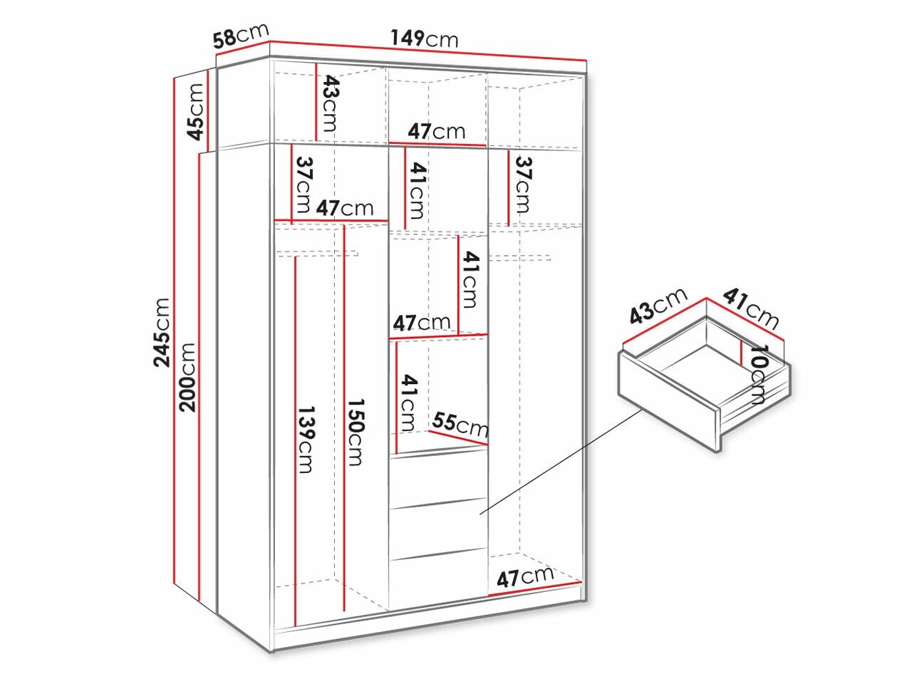 Garderobeskab Lombala 109