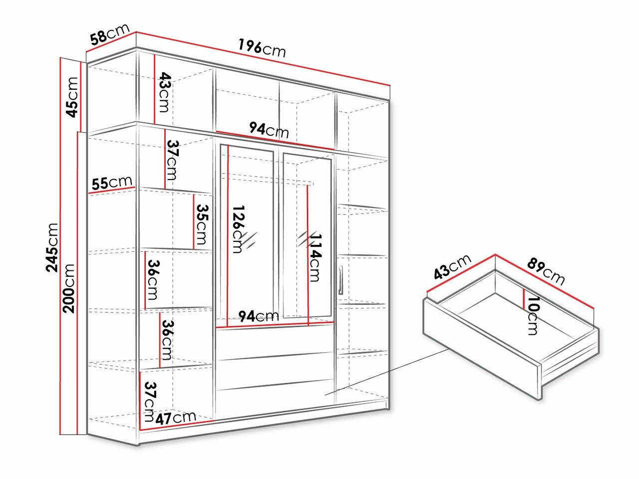 Garderobeskab Lombala 110