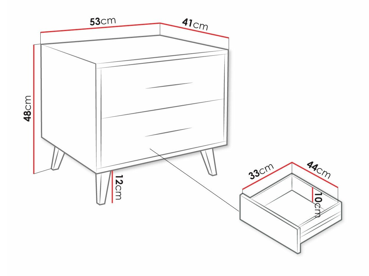 Sengebord Lombala 101
