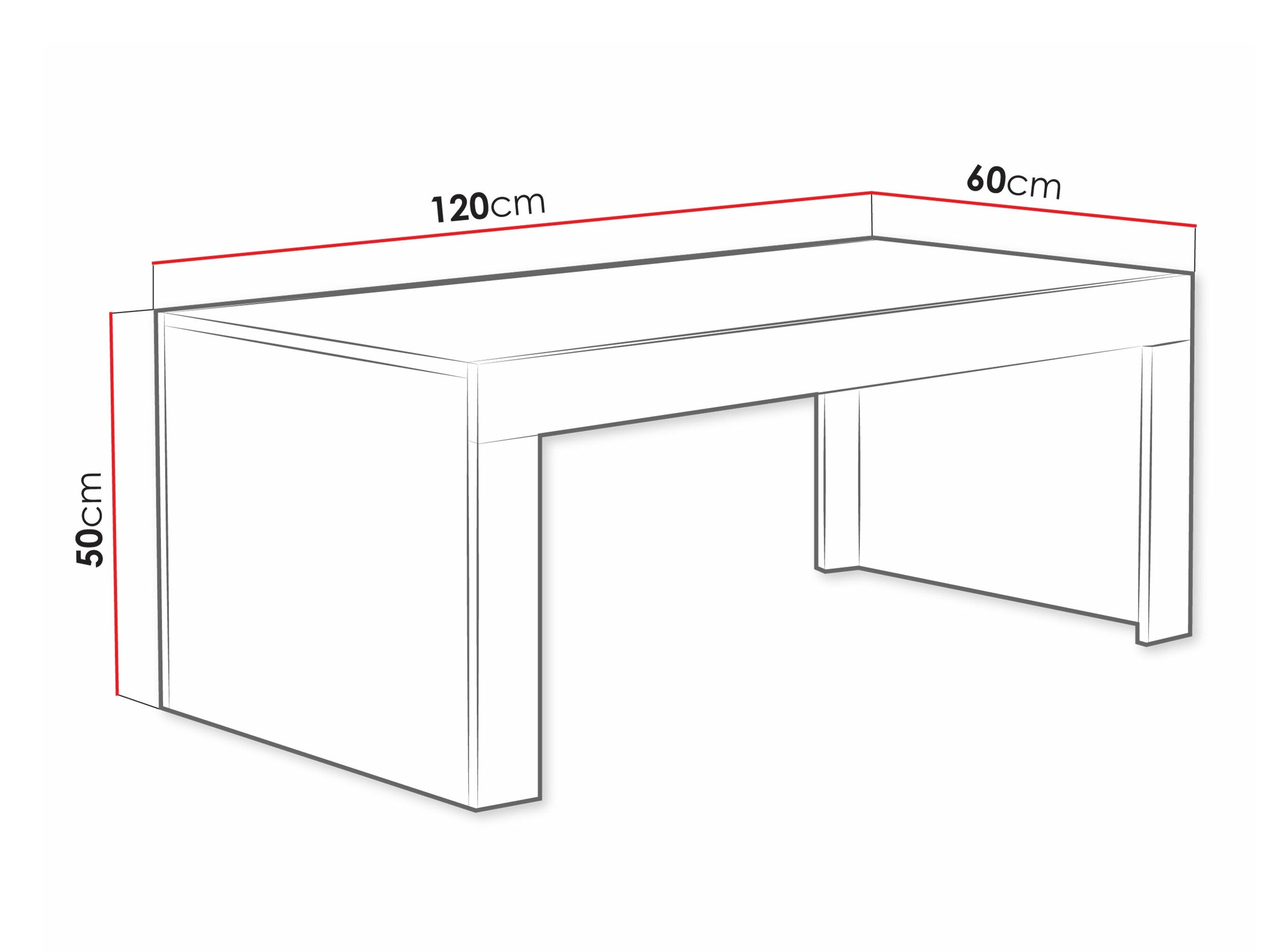 Sofabord Charlotte 107 (Hvid + Glansfuld hvid)