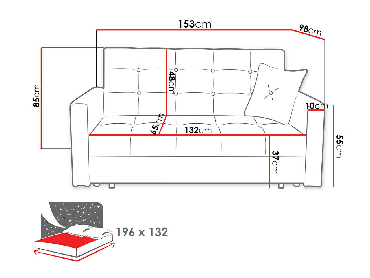 Sovesofa Columbus 102 (Tatum 275)