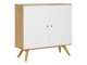 Sideboard Ruvruvi 107 (Weiss + Eichenholzoptik)