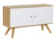 TV-Möbel Ruvruvi 108 (Weiss + Eichenholzoptik)