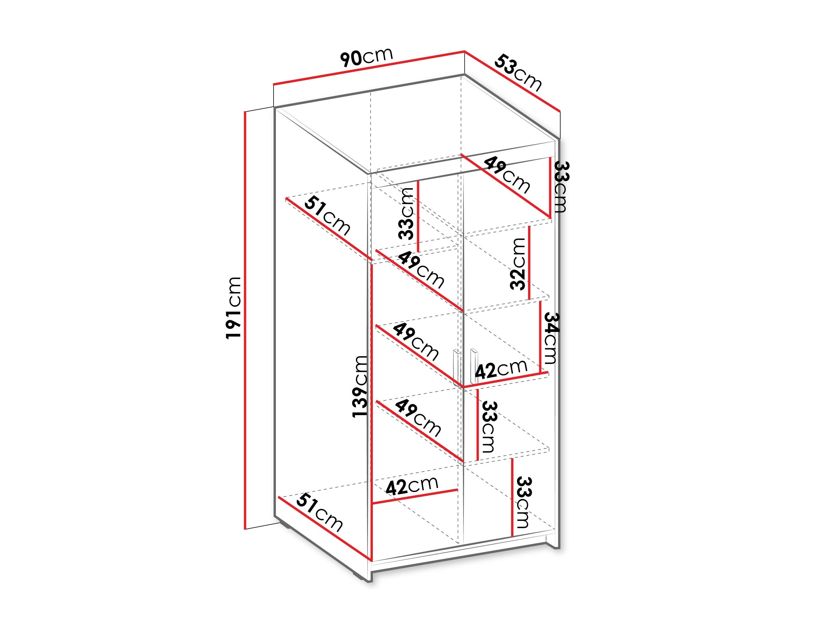 Garderobeskab Novduni 100 (Egetræ)