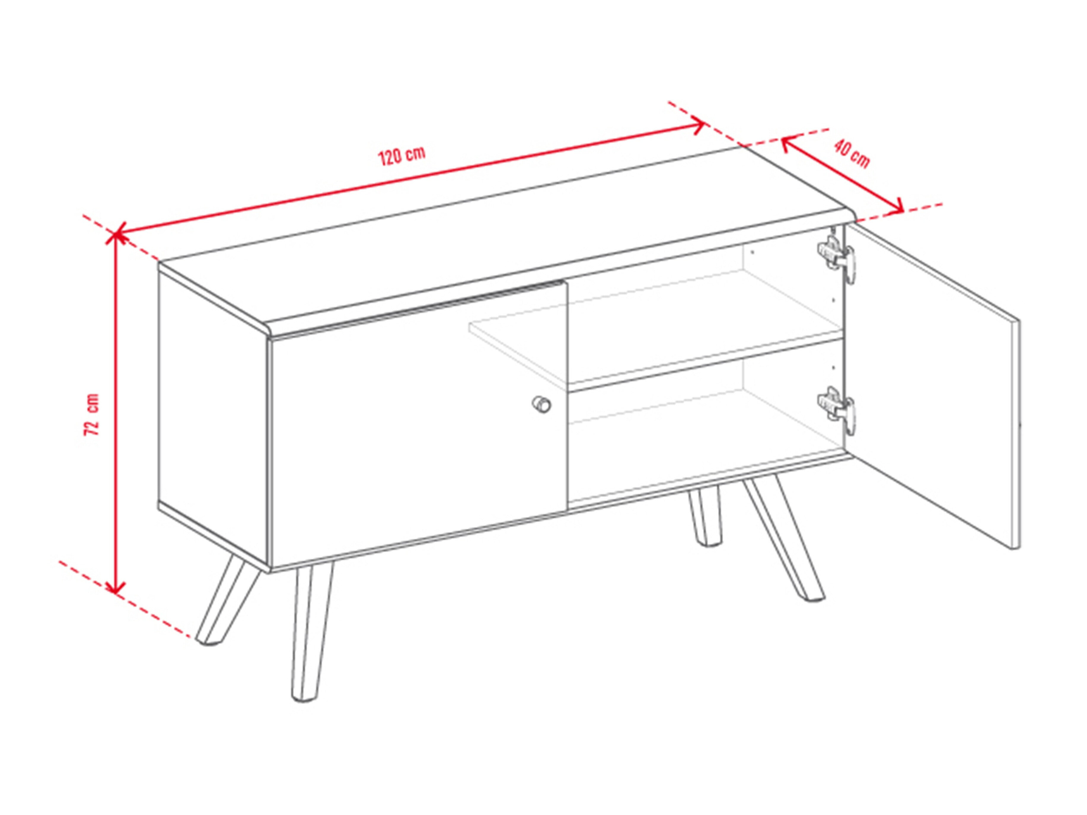 TV-Möbel Ruvruvi 108 (Eichenholzoptik)