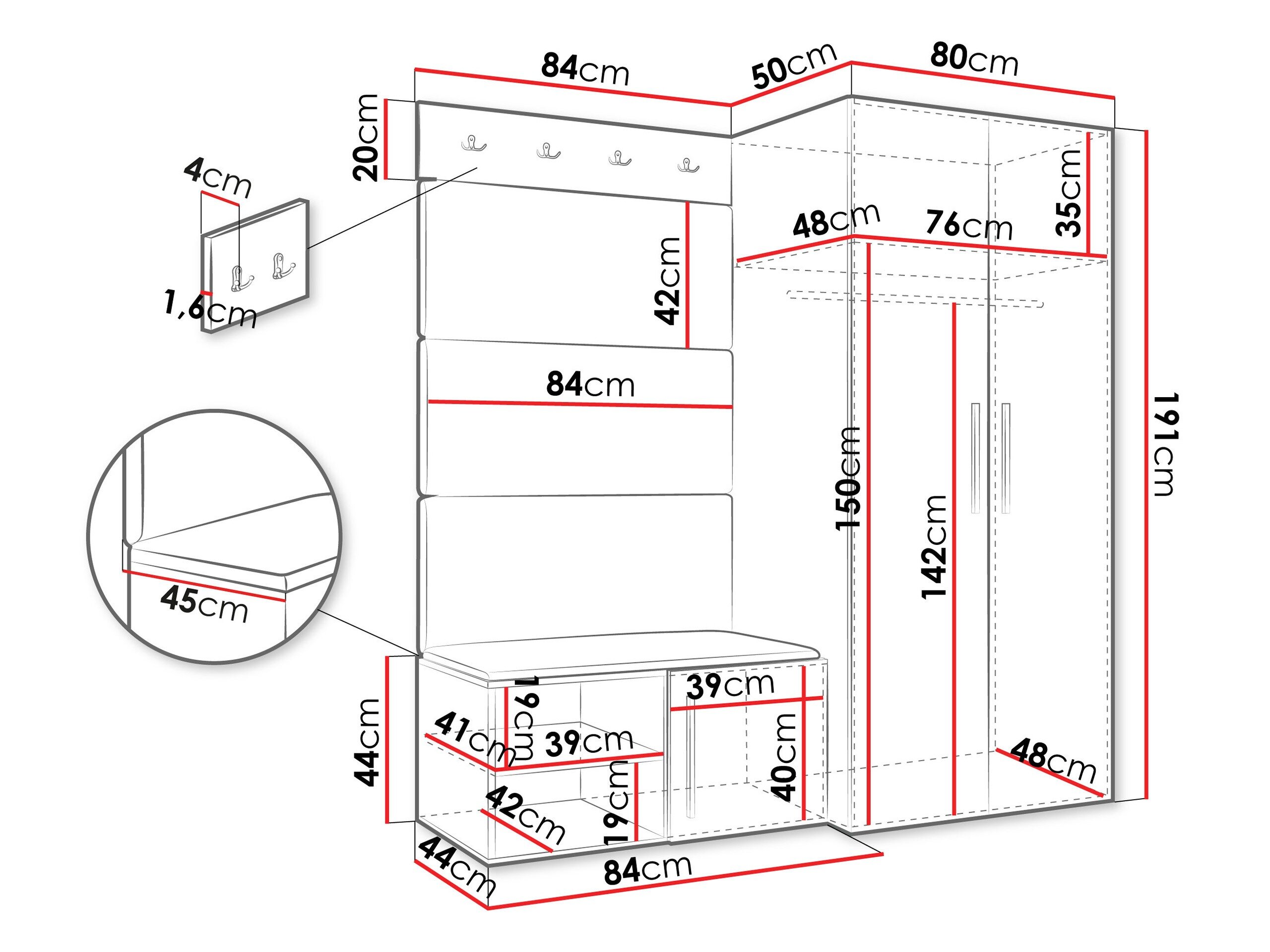 Entrésæt Hartford 526 (Hvid)