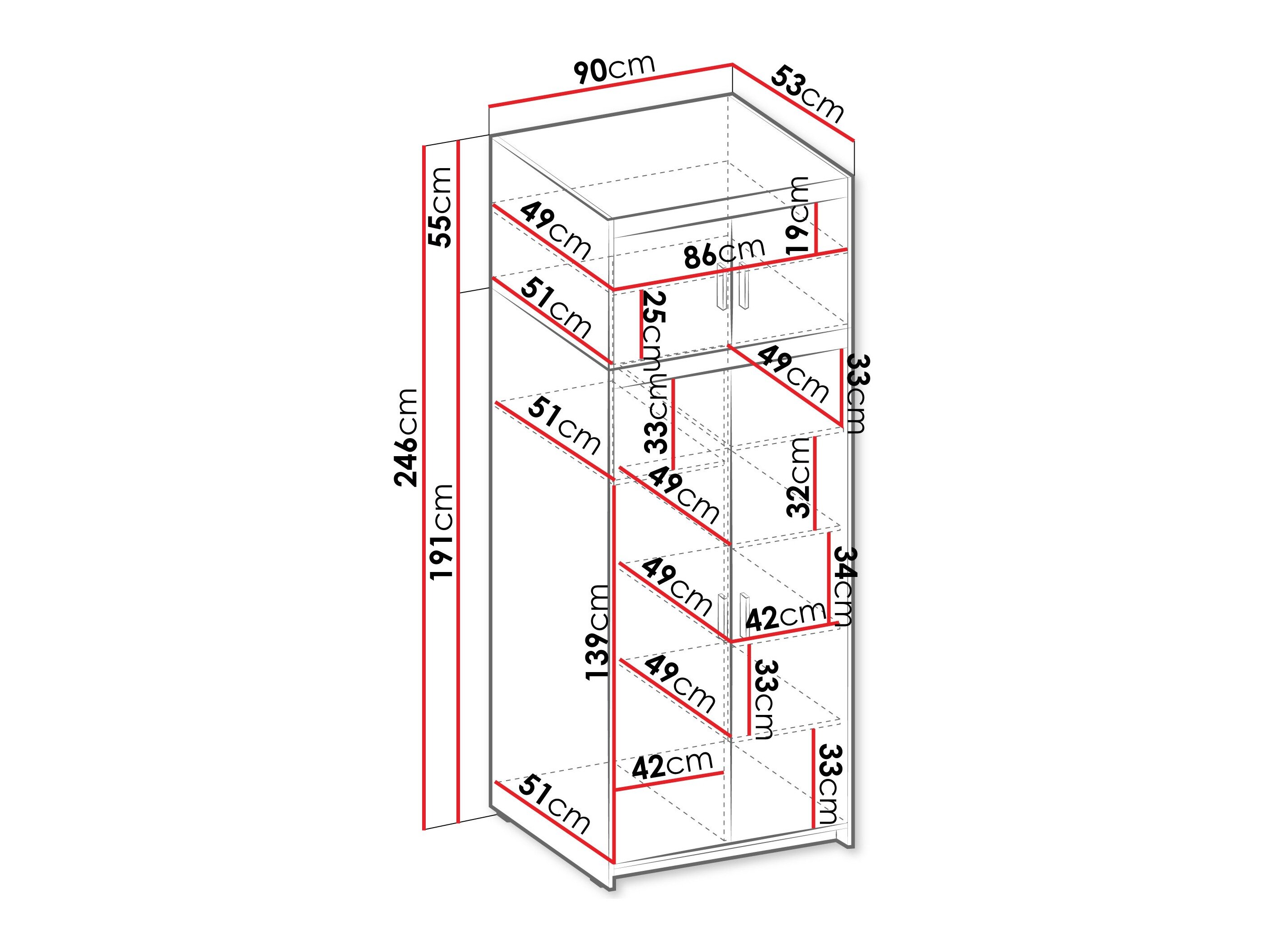 Garderobeskab Novduni 103 (Beige)