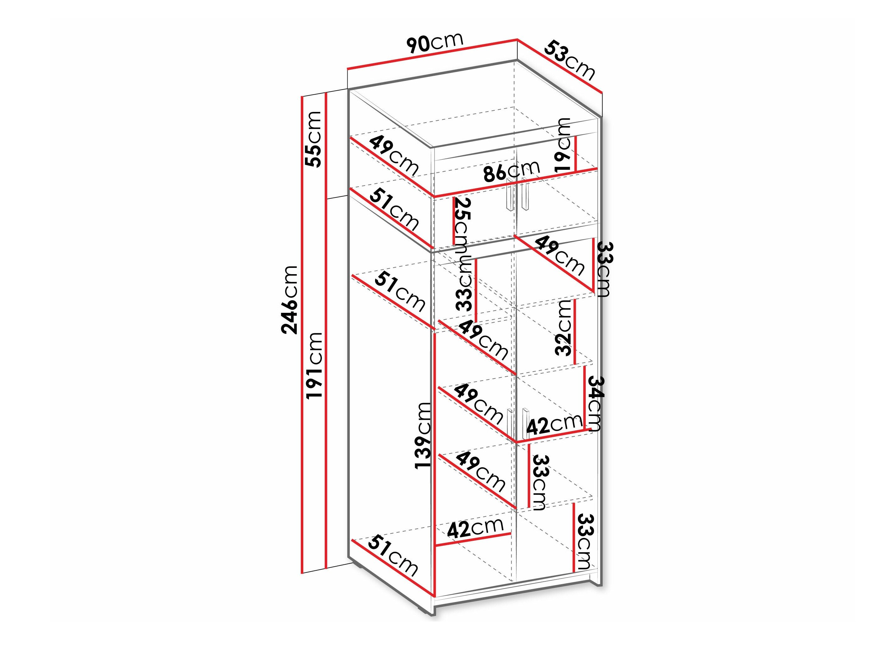 Garderobeskab Novduni 103 (Hvid)