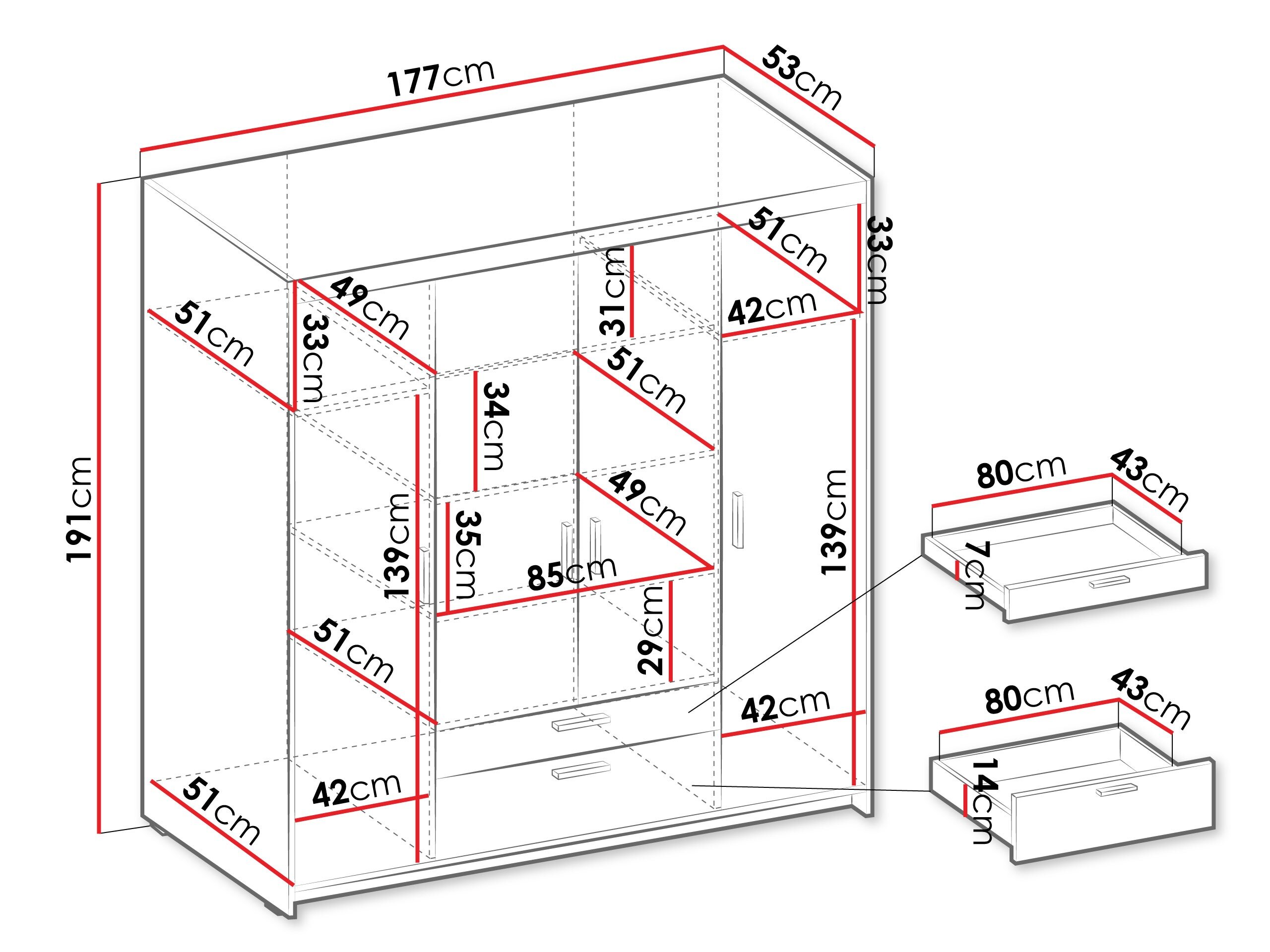 Garderobeskab Novduni 107 (Beige)