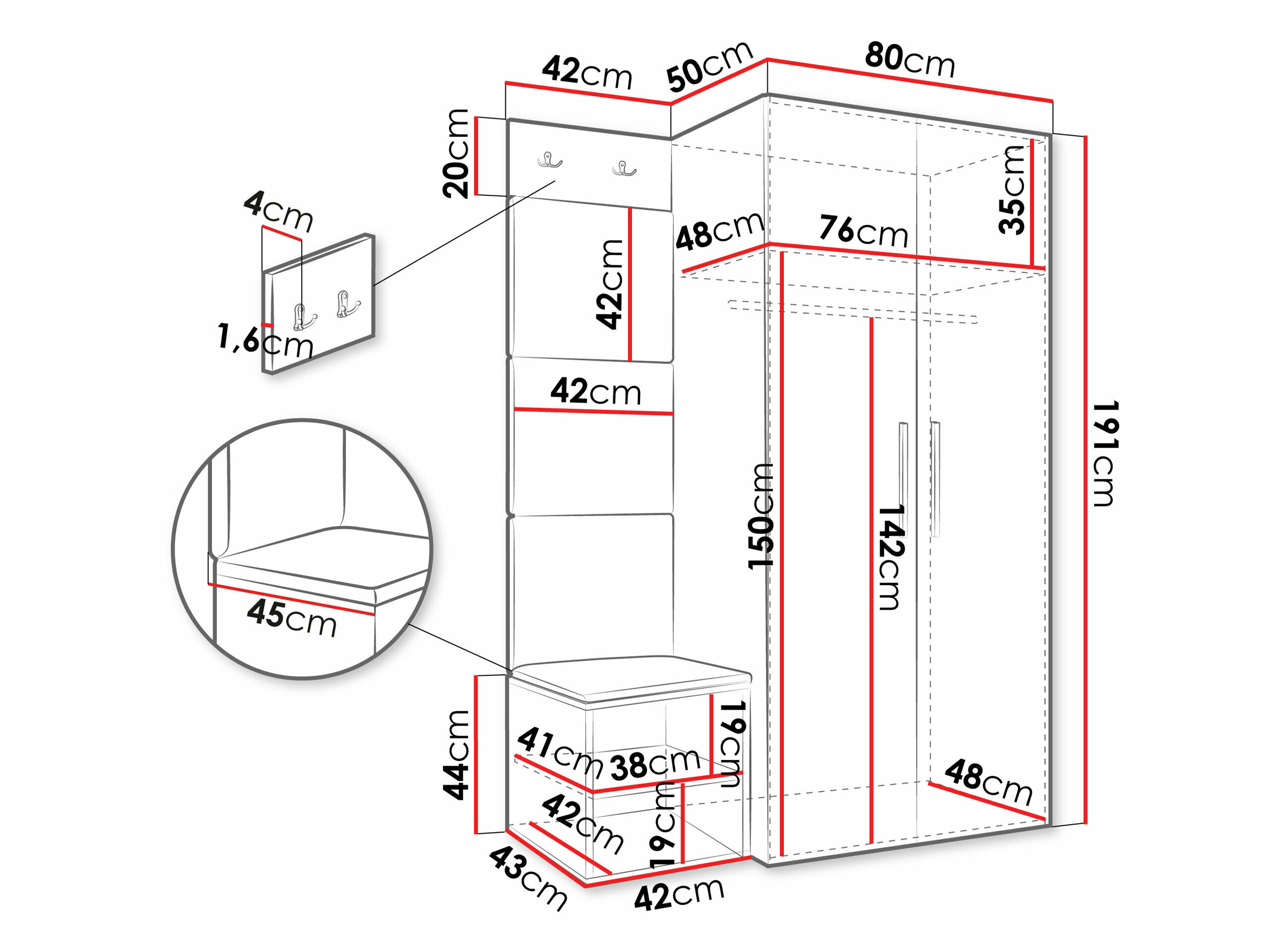 Entrésæt Nitos IV (Hvid)