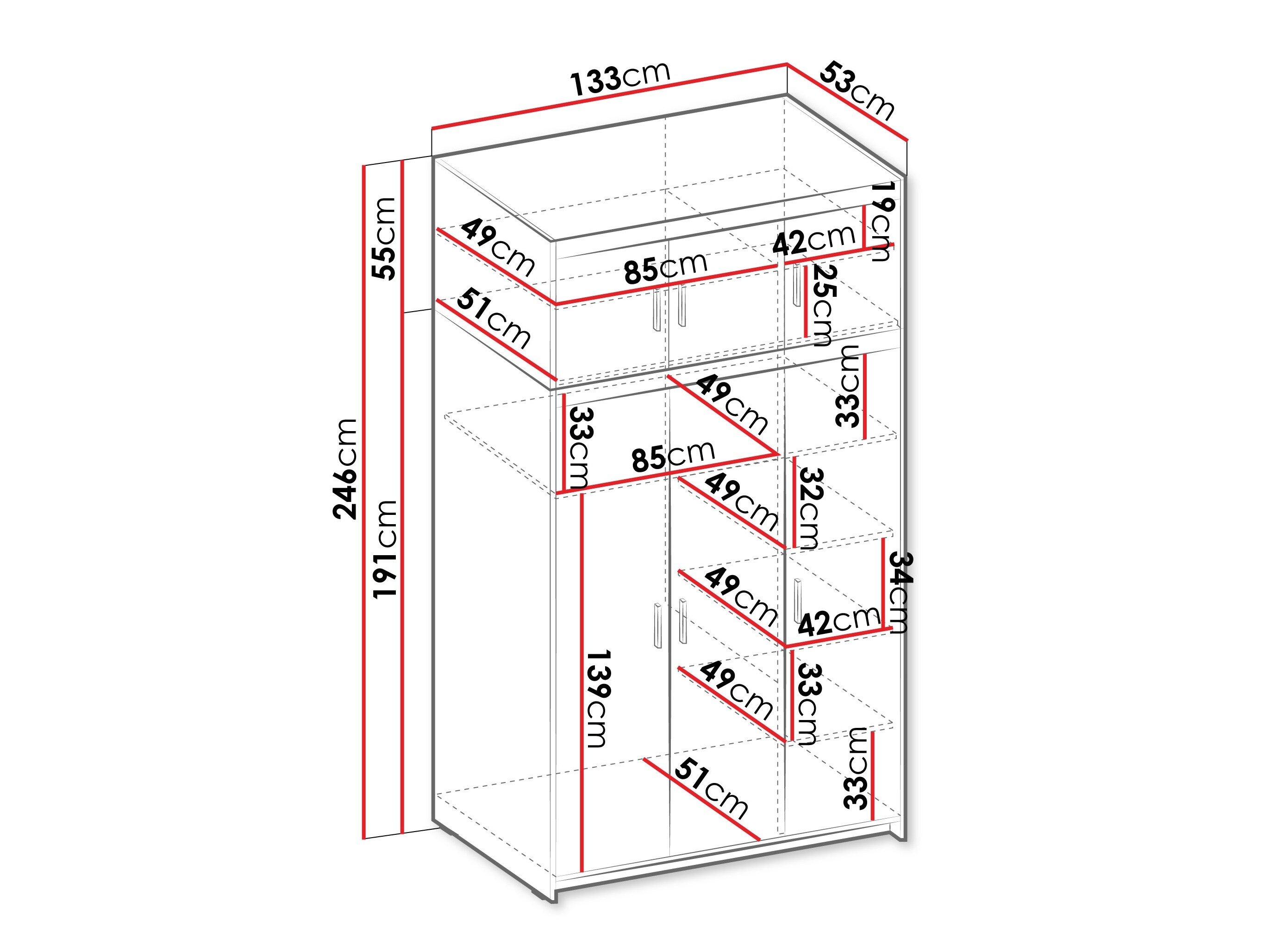 Garderobeskab Novduni 104 (Beige)