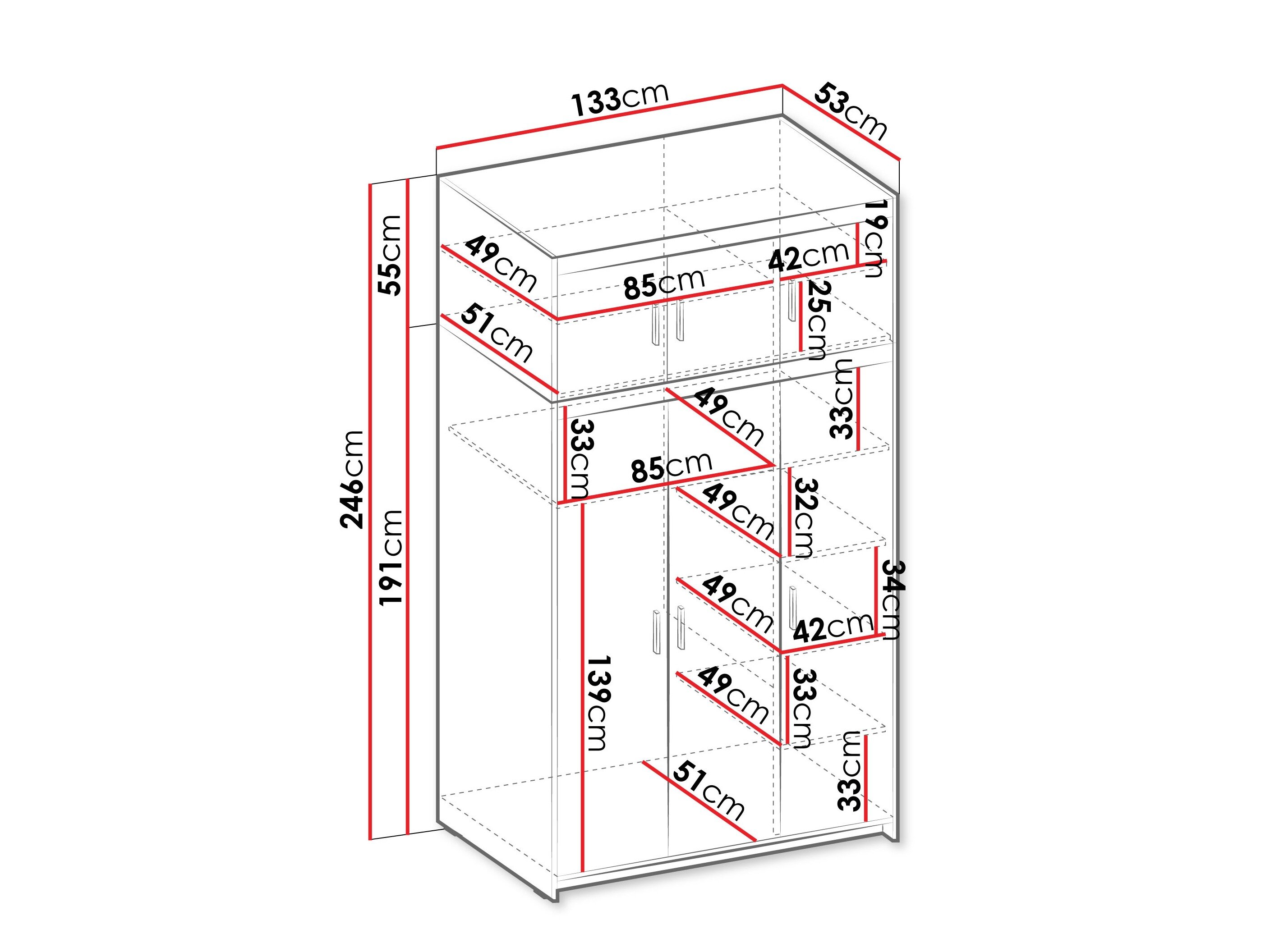 Garderobeskab Novduni 104 (Egetræ)
