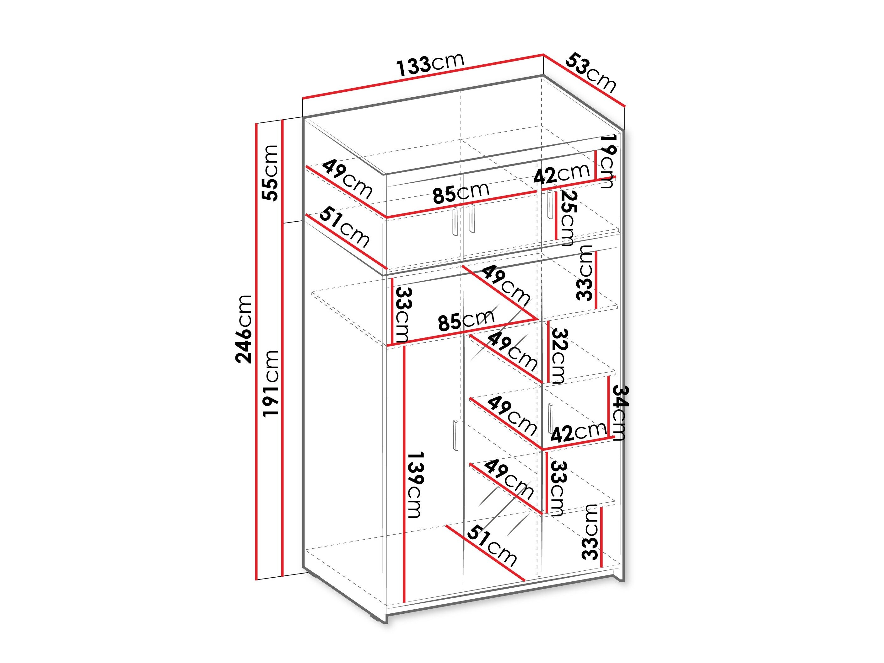 Garderobeskab Novduni 105 (Egetræ)