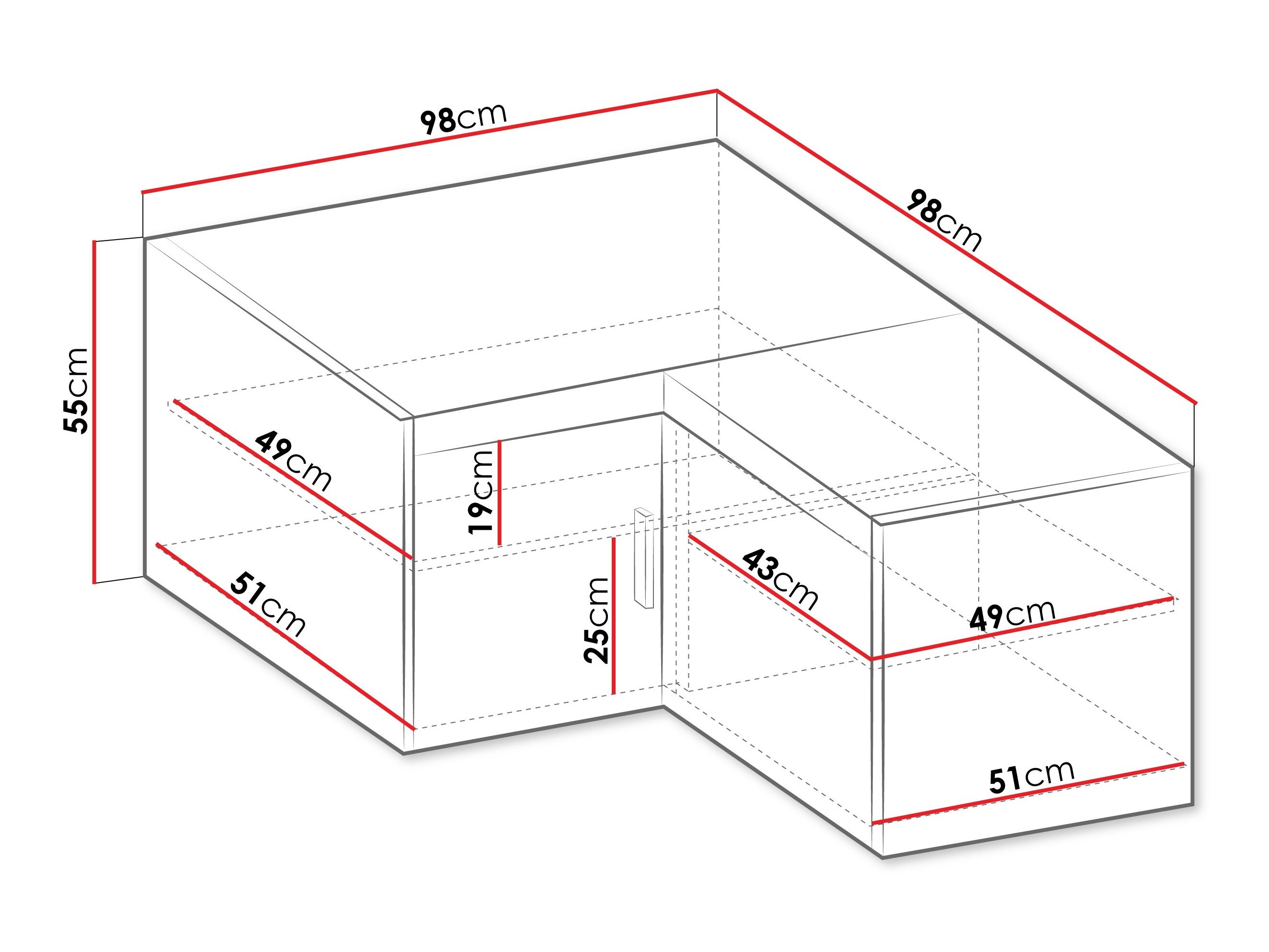 Hjørneskab Novduni 118 (Egetræ)