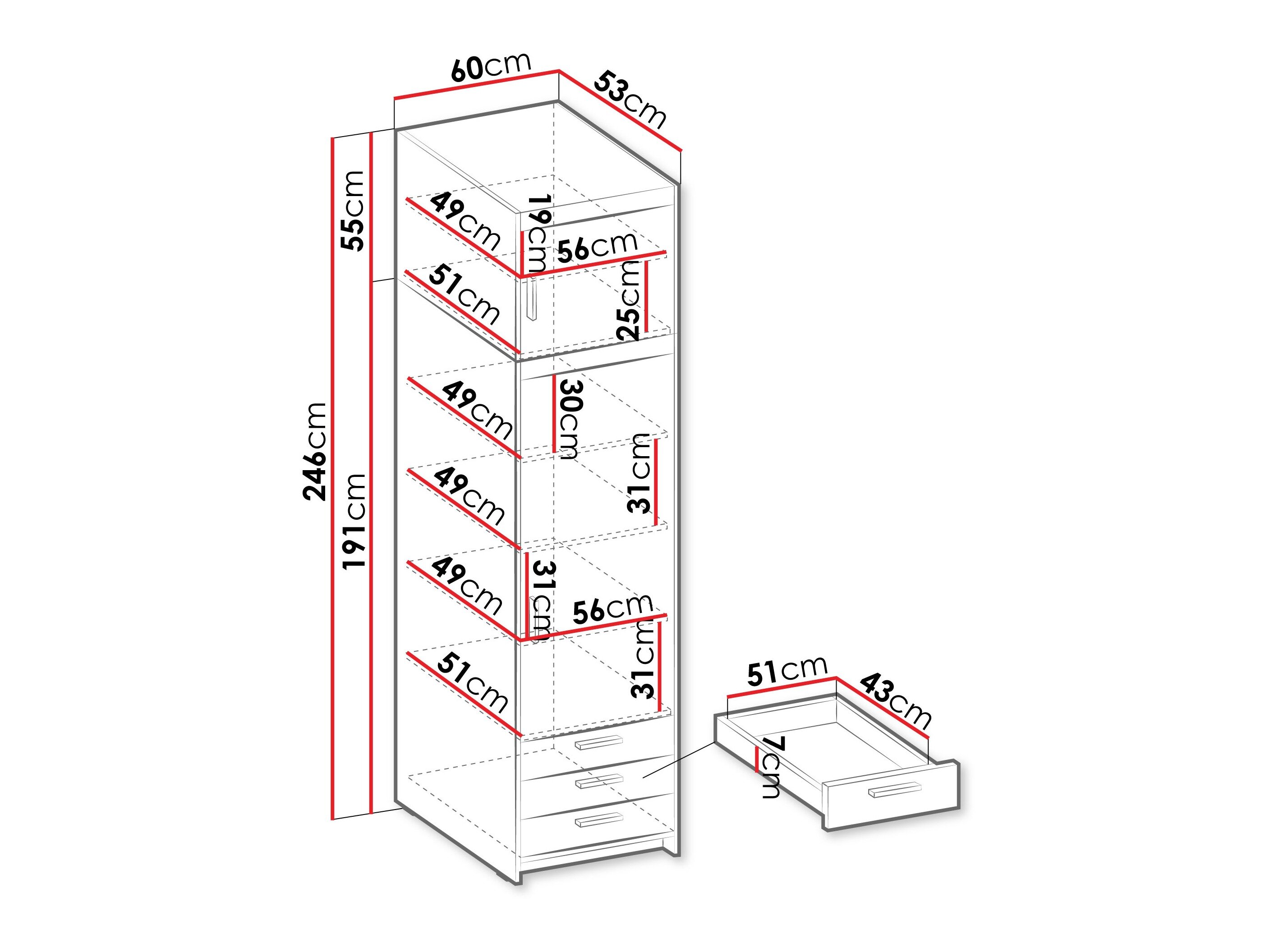 Boekenkast Novduni 111 (Eiken)