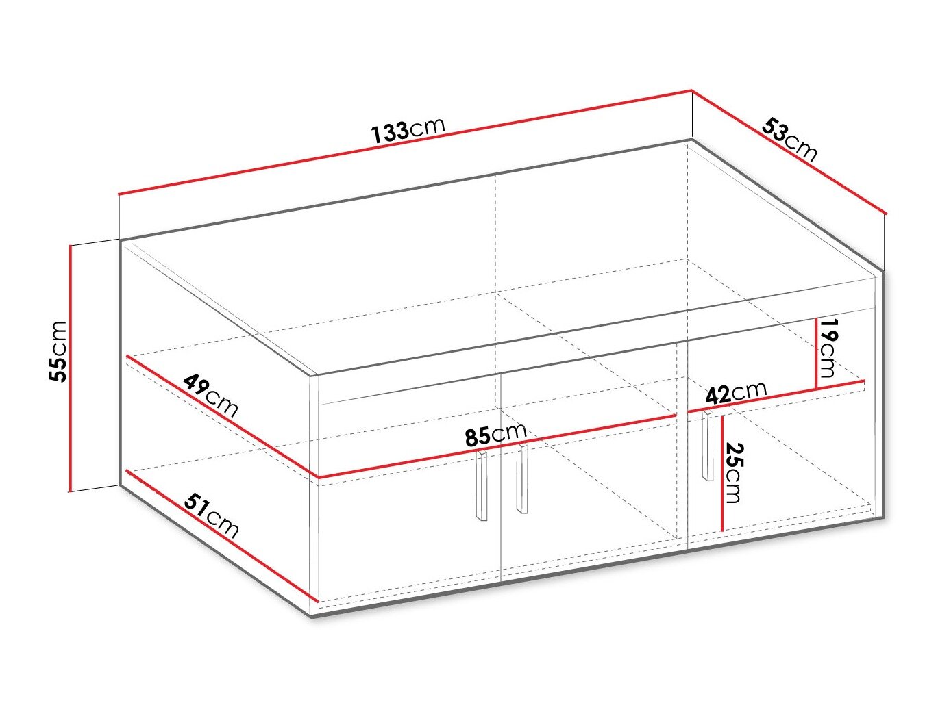 Dressoir Novduni 124 (Beige)