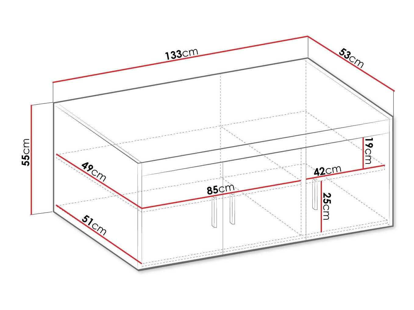 Dressoir Novduni 124 (Eiken)