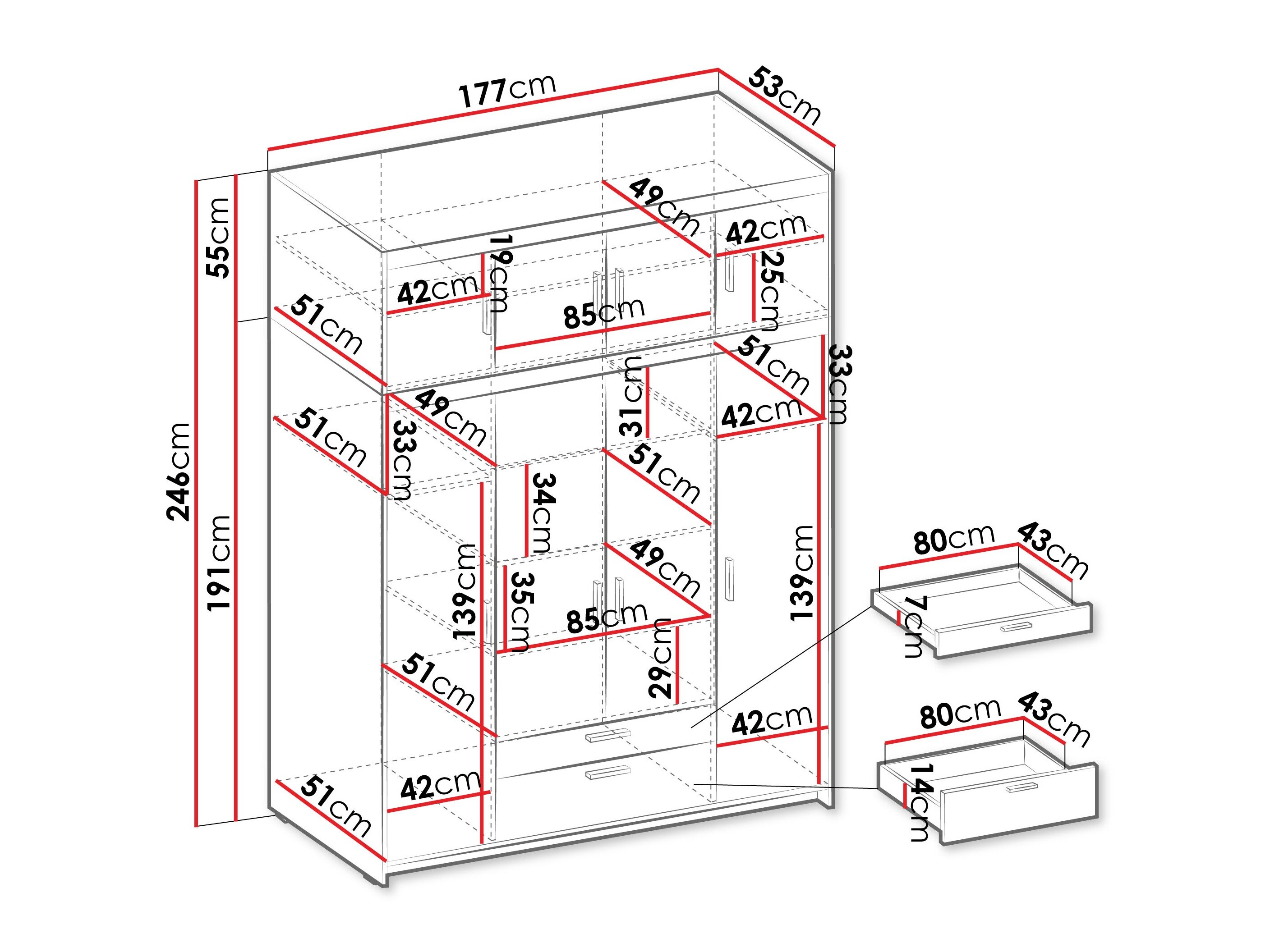 Garderobeskab Novduni 106 (Beige)