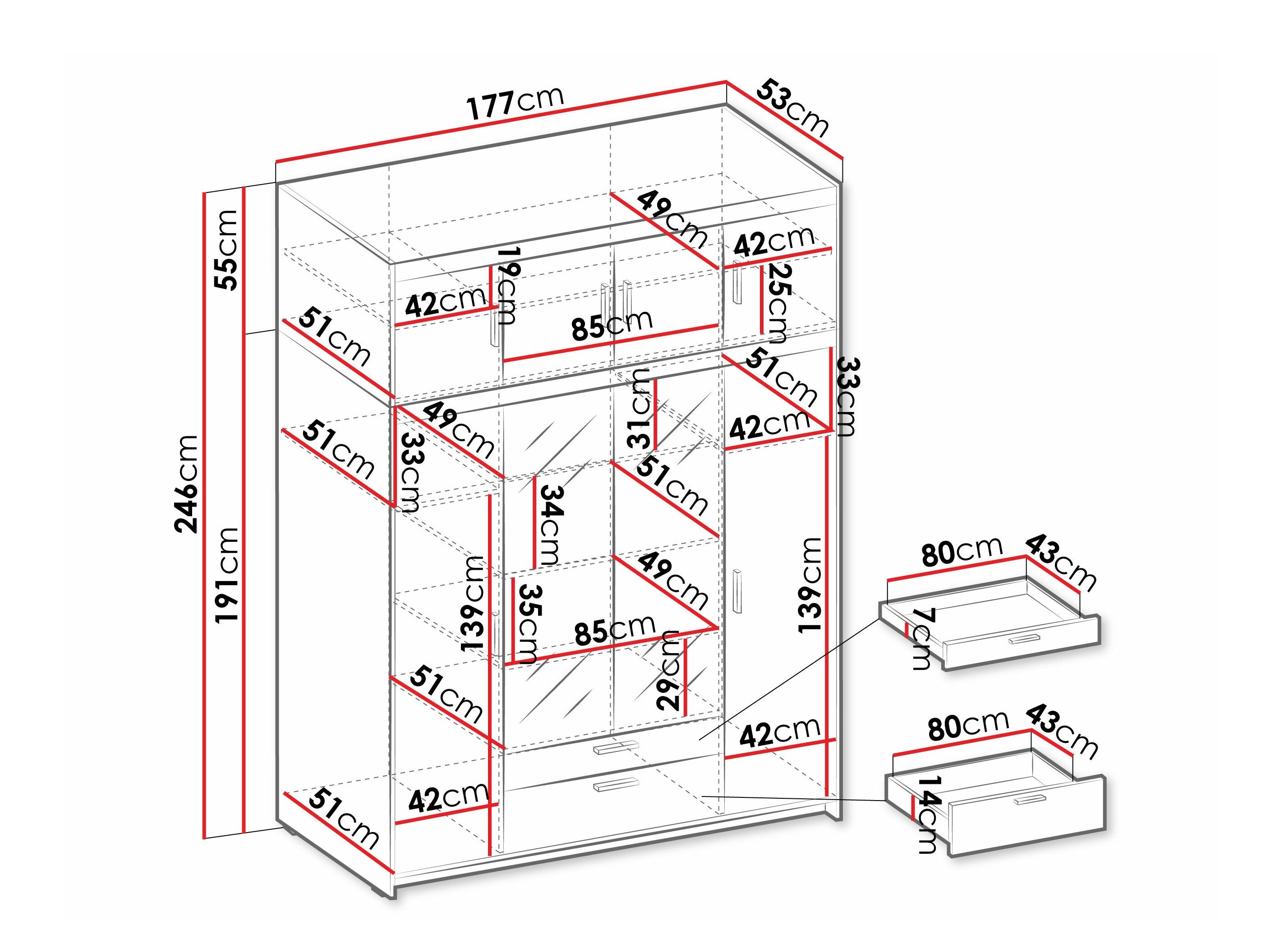 Garderobeskab Novduni 109 (Sonoma eg)
