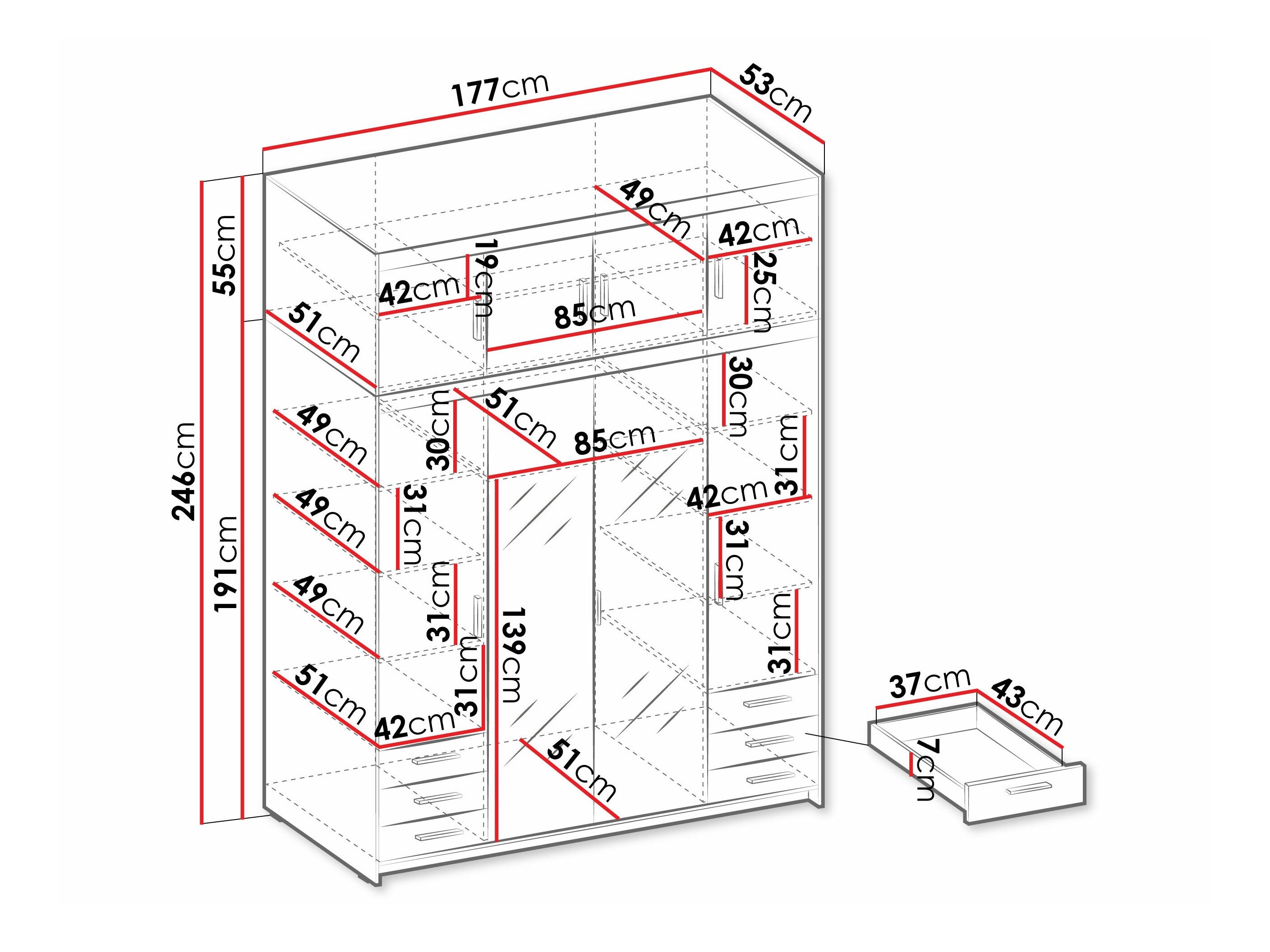 Garderobeskab Novduni 120 (Lefkas eg)