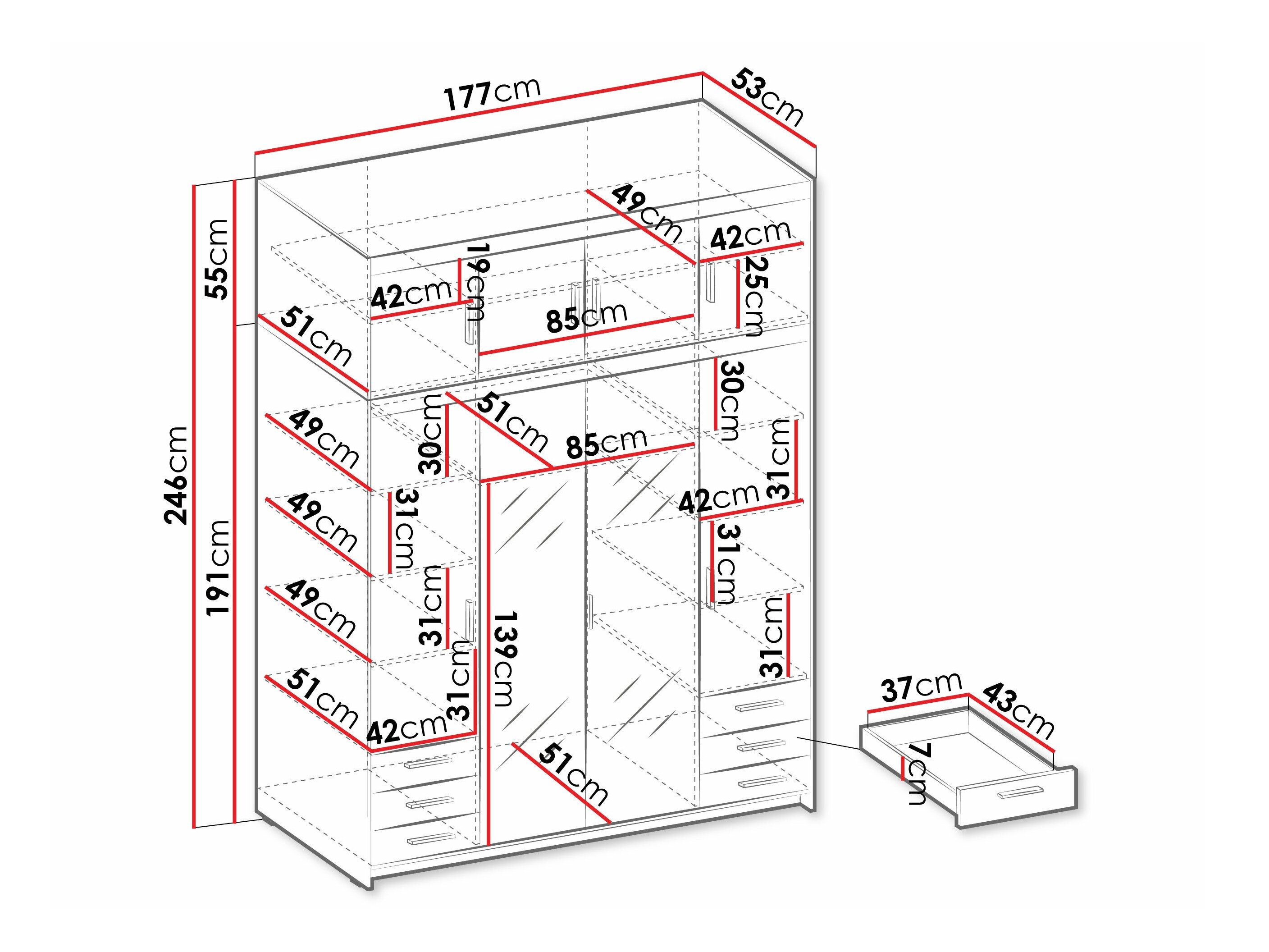 Garderobeskab Novduni 120 (Sonoma eg)