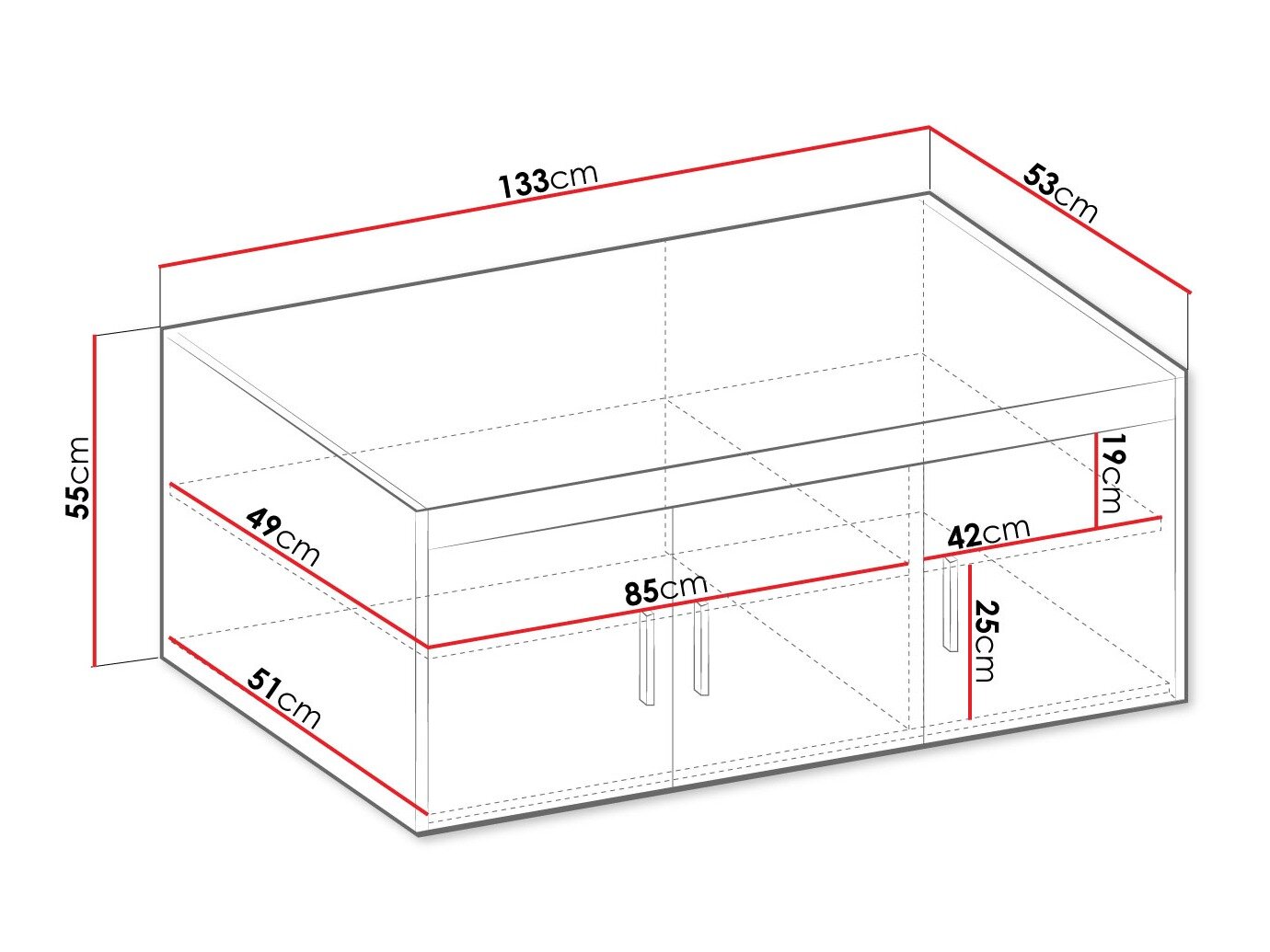Skænk Novduni 124 (Hvid)