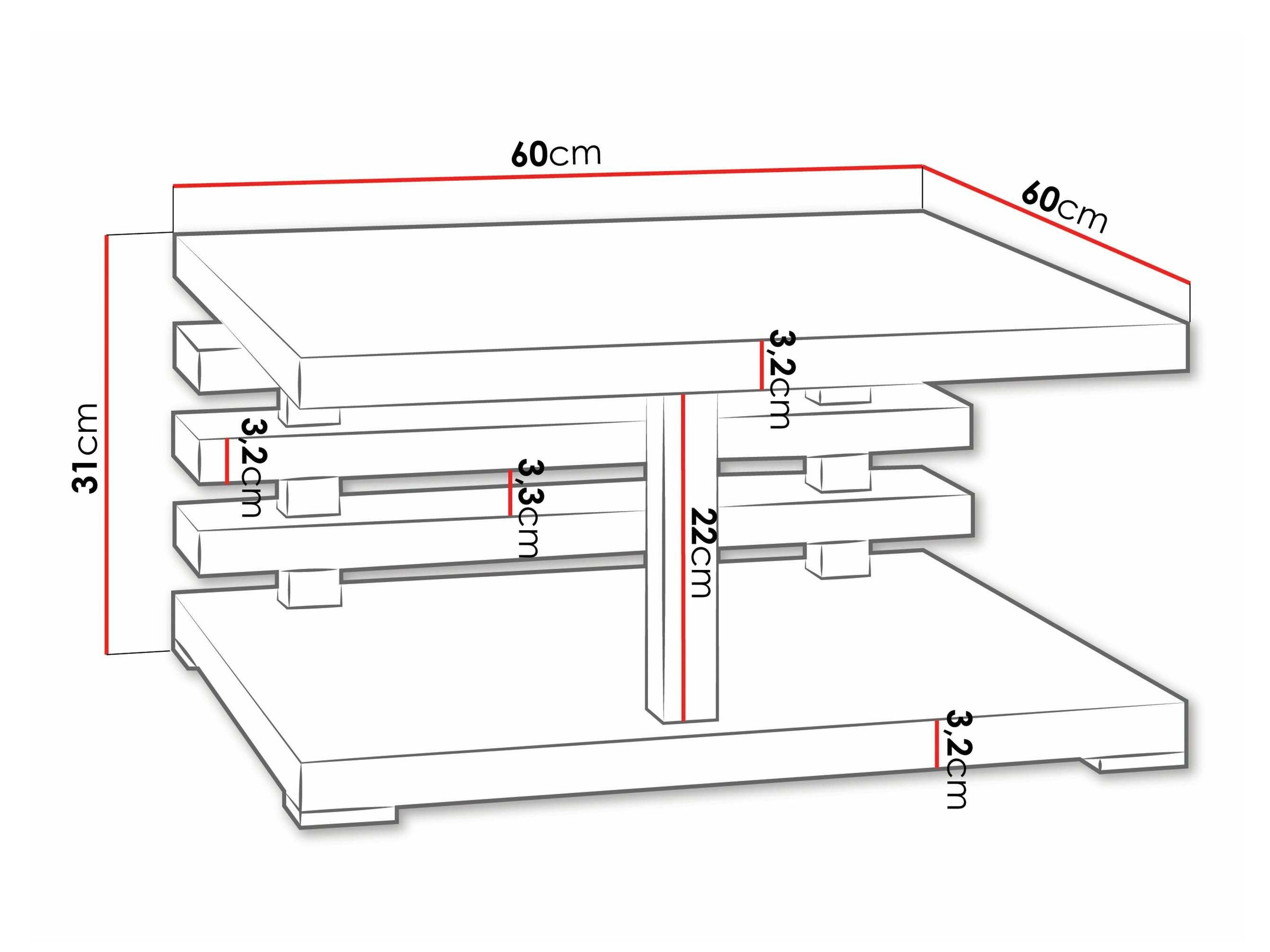 Sofabord Goodyear 122 (Mat hvid)