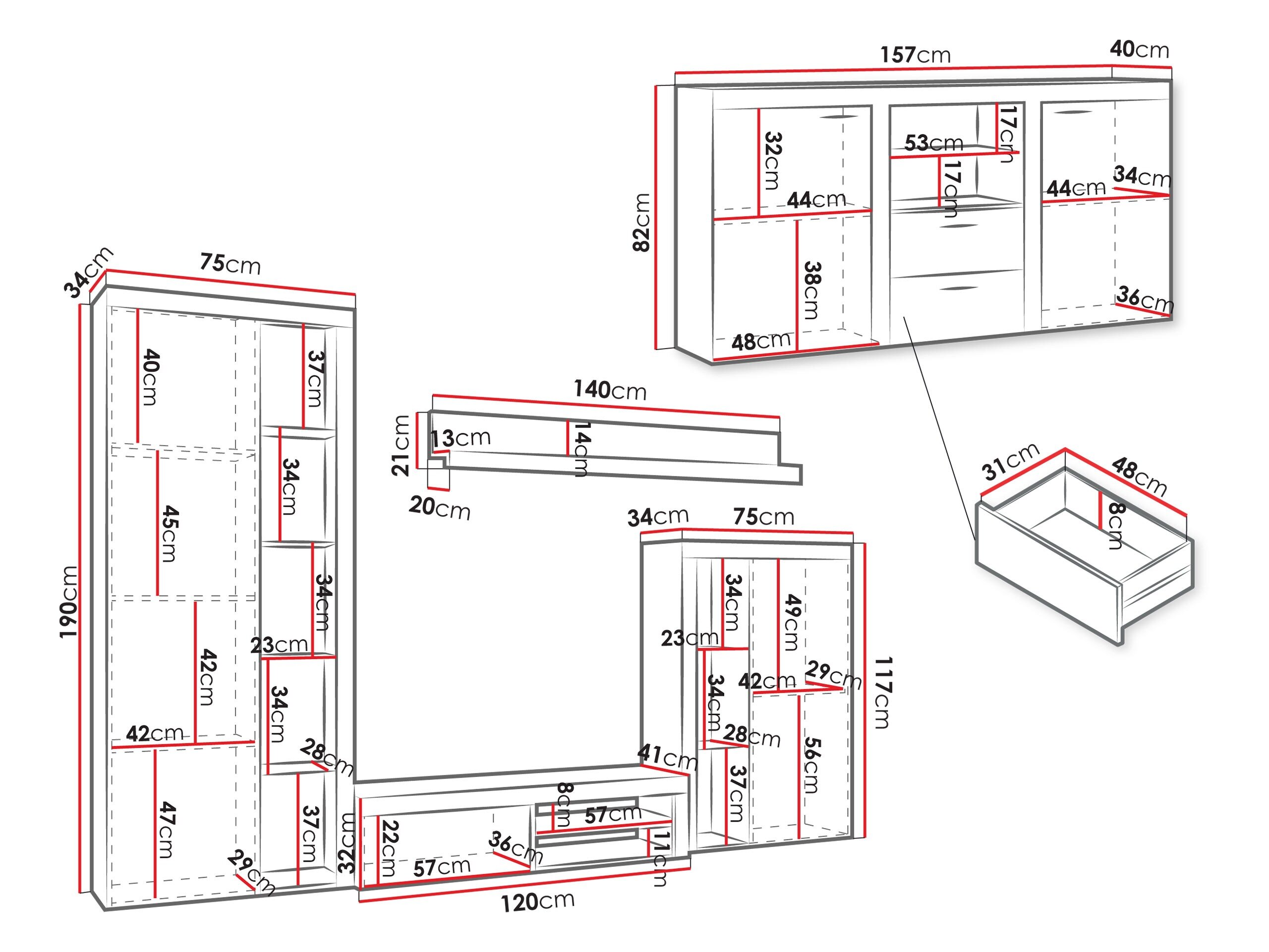Stuemøbelsæt Soca I (Egetræ)