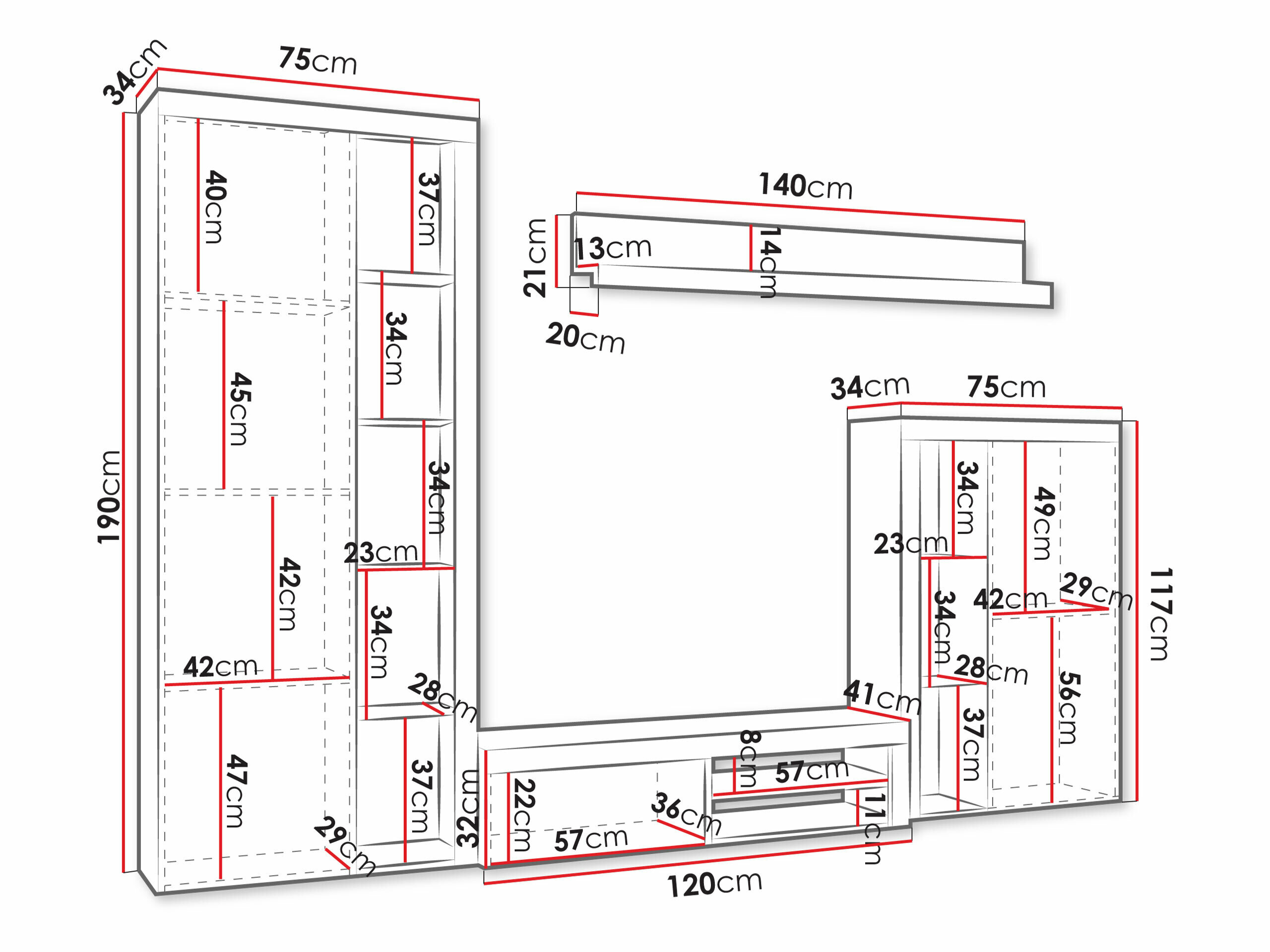 Stuemøbelsæt Soca (Sonoma eg)