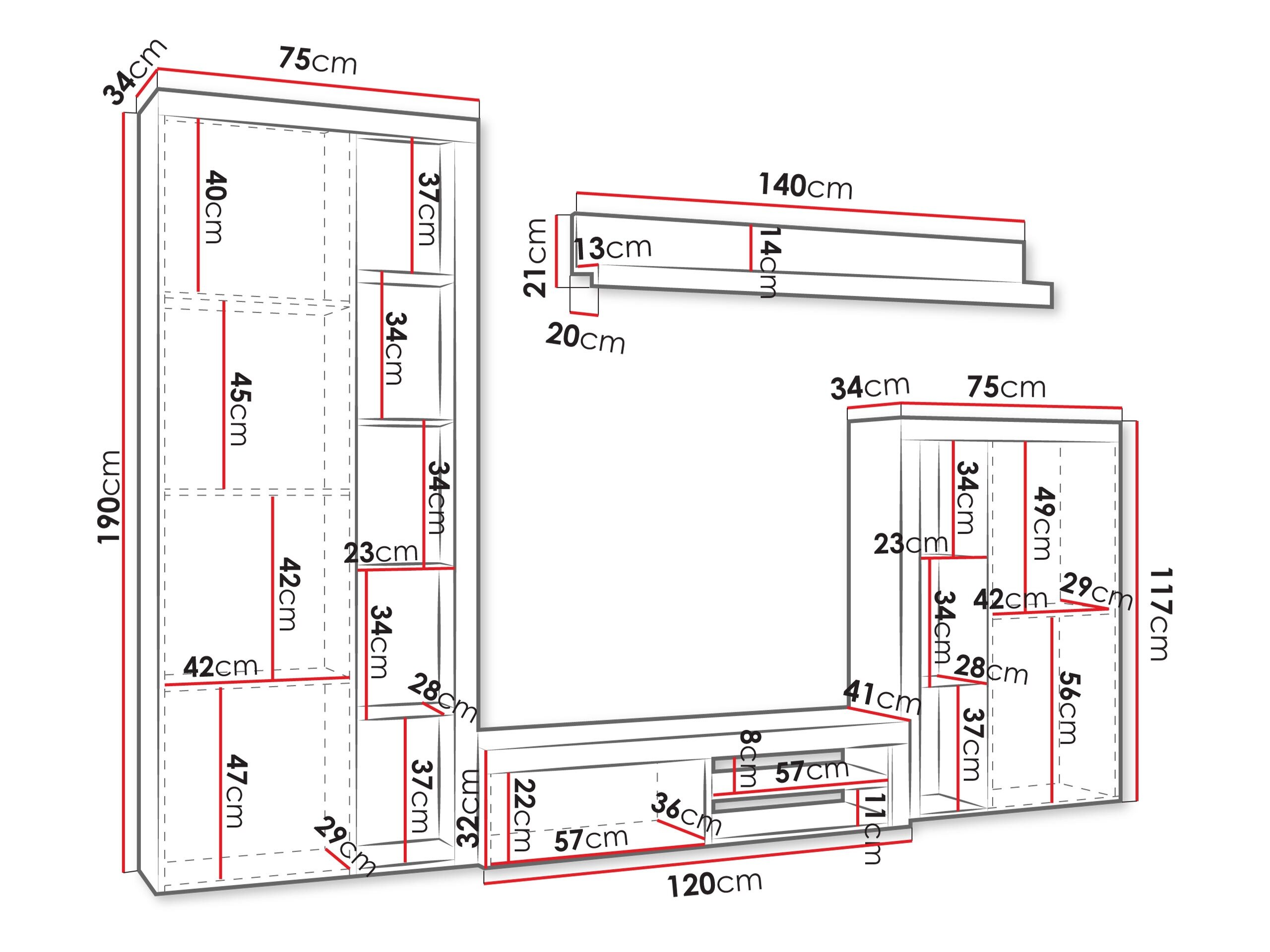Stuemøbelsæt Tucson 103 (Egetræ)