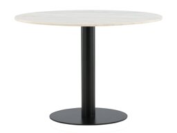 Tafel Dallas 175 (Wit marmer + Zwart)
