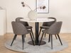 Tafel Dallas 175 (Wit marmer + Zwart)