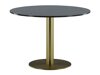 Tafel Dallas 175 (Zwart marmer + Messing)