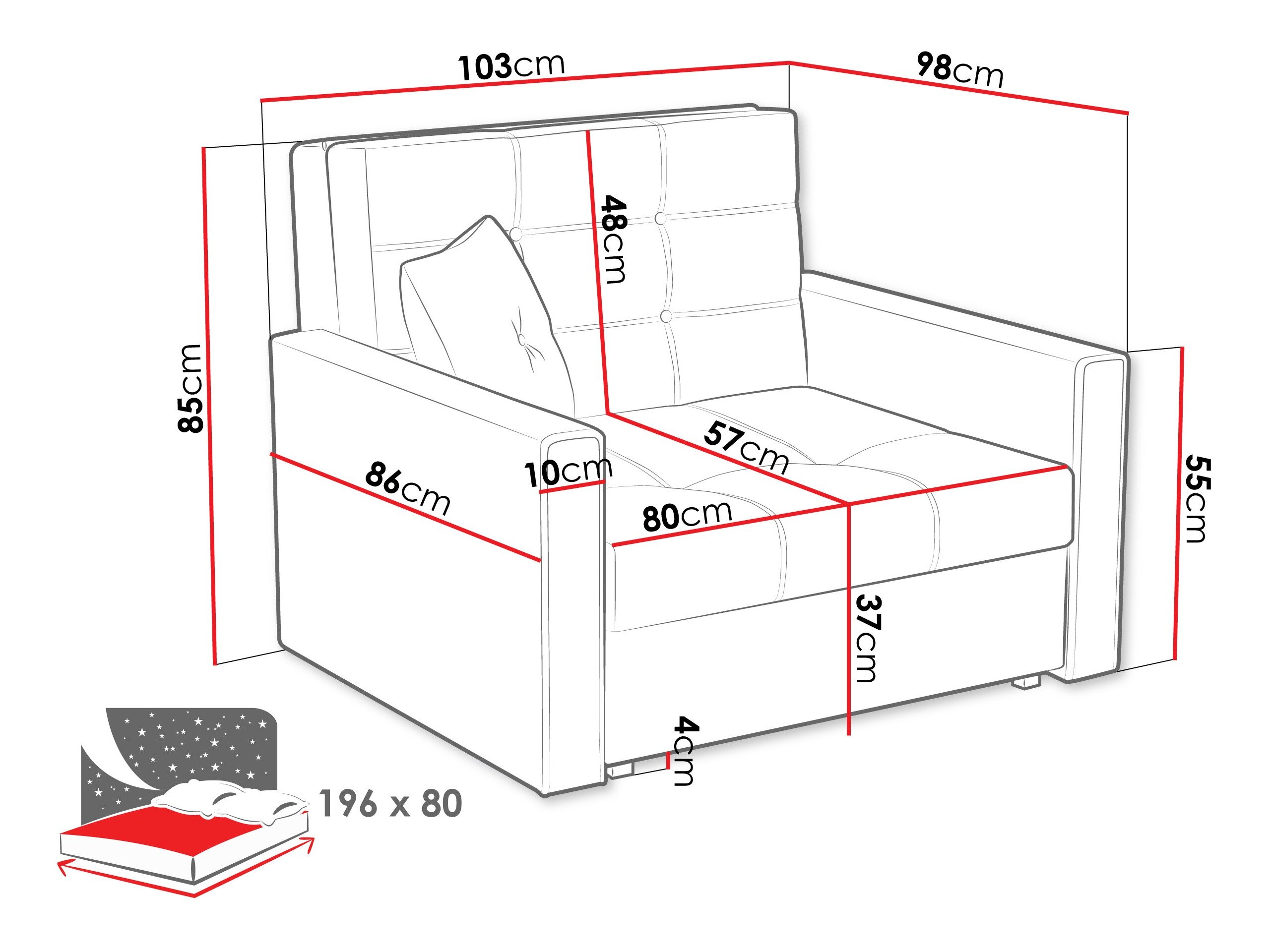Lænestol Seruna I (Nazar 225.05)