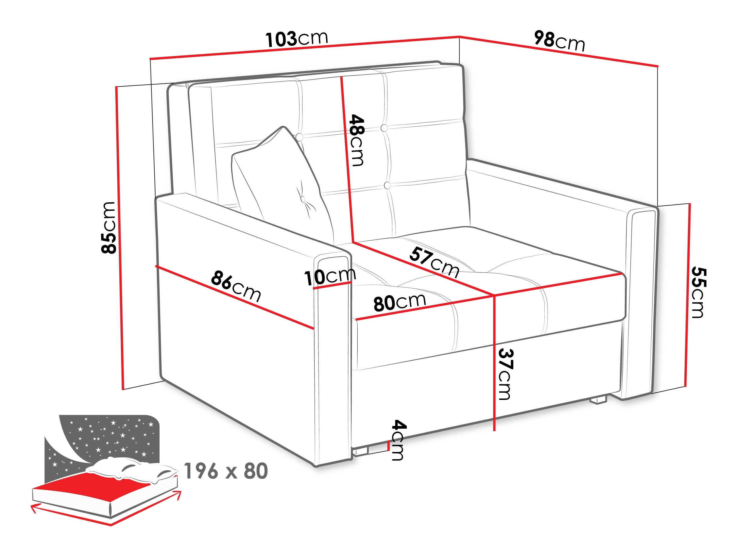 Lænestol Seruna I (Tatum 276)