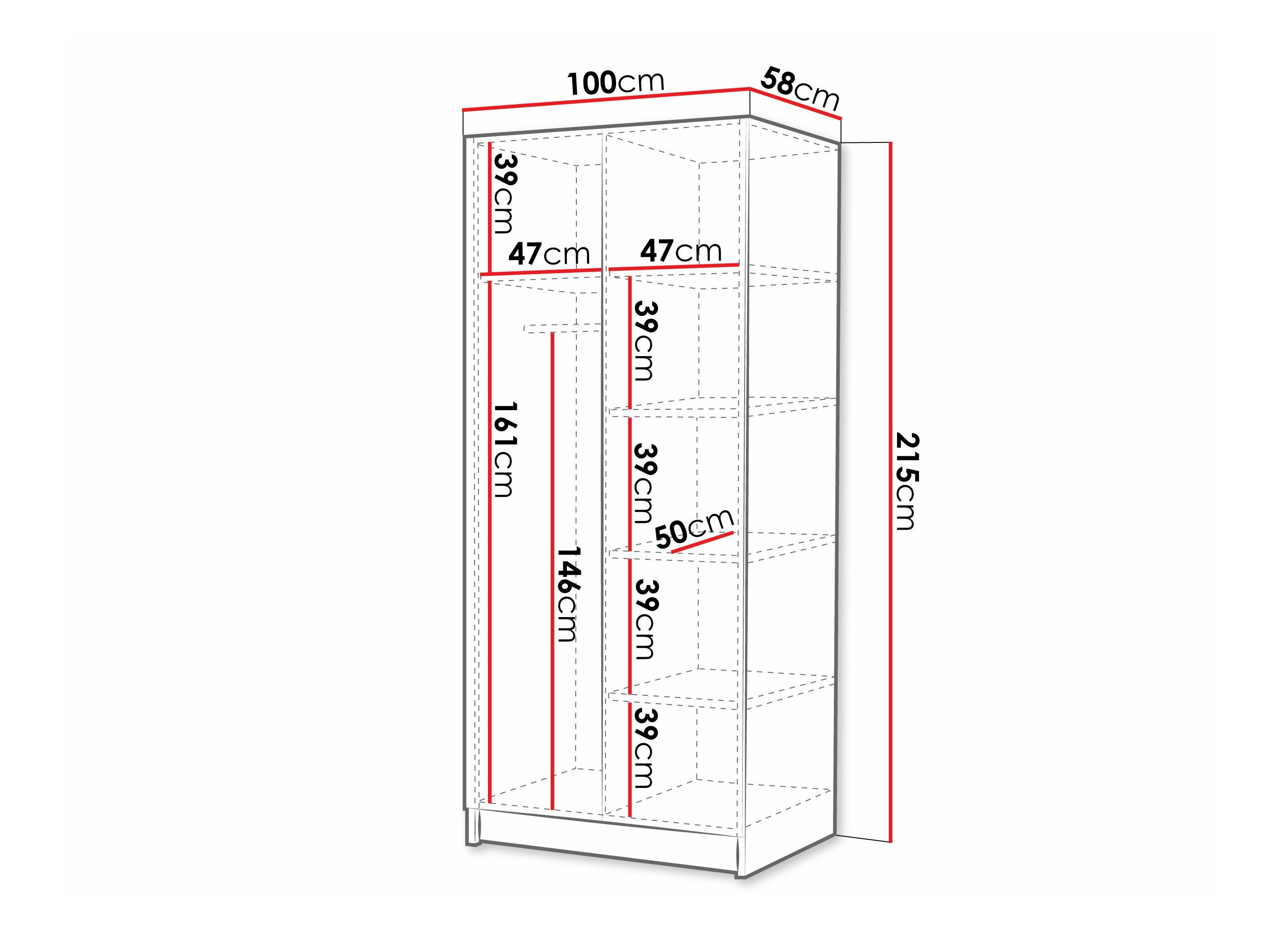 Garderobeskab Closico 194 (Kashmir + Gylden)
