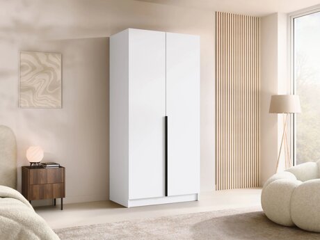 Garderobeskab Closico 195 (Hvid + Sort)