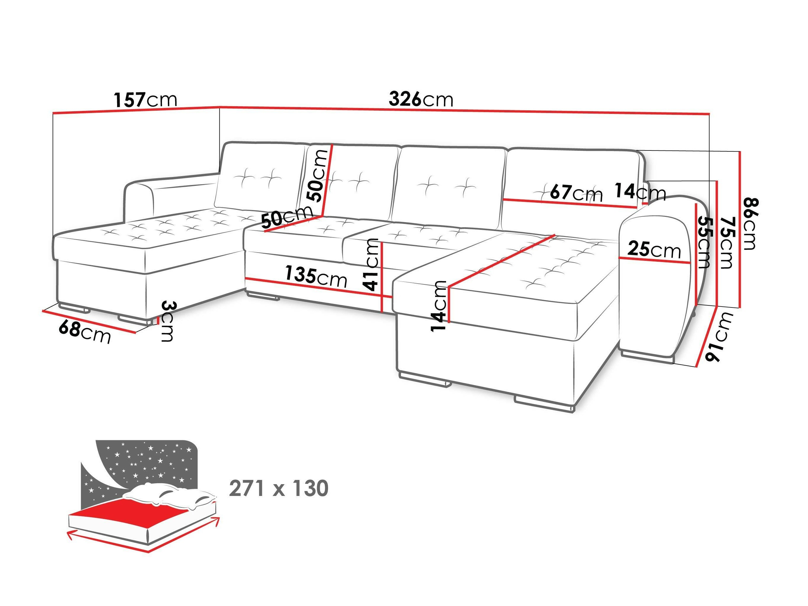Hjørnesofa Arvada 117 (Monolith 04)