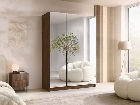 Garderobeskab Closico 196 (Valnød + Sort)