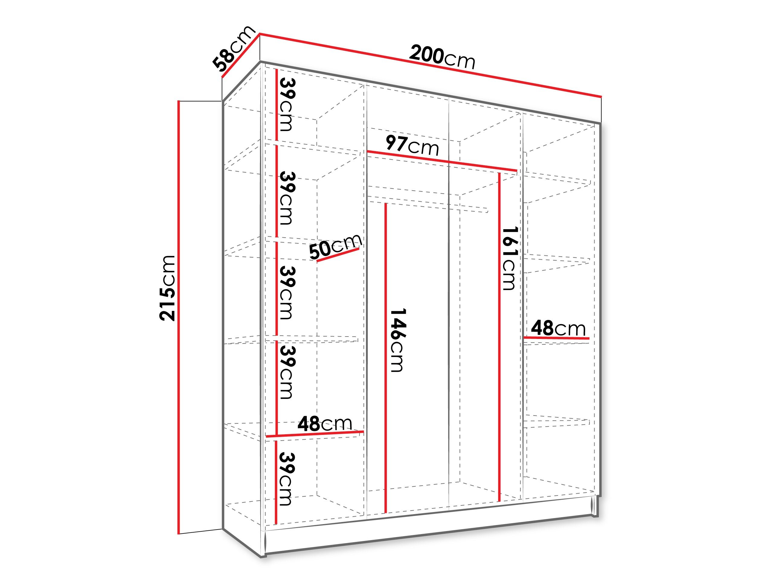 Garderobeskab Closico Navor III (Valnød + Gylden)